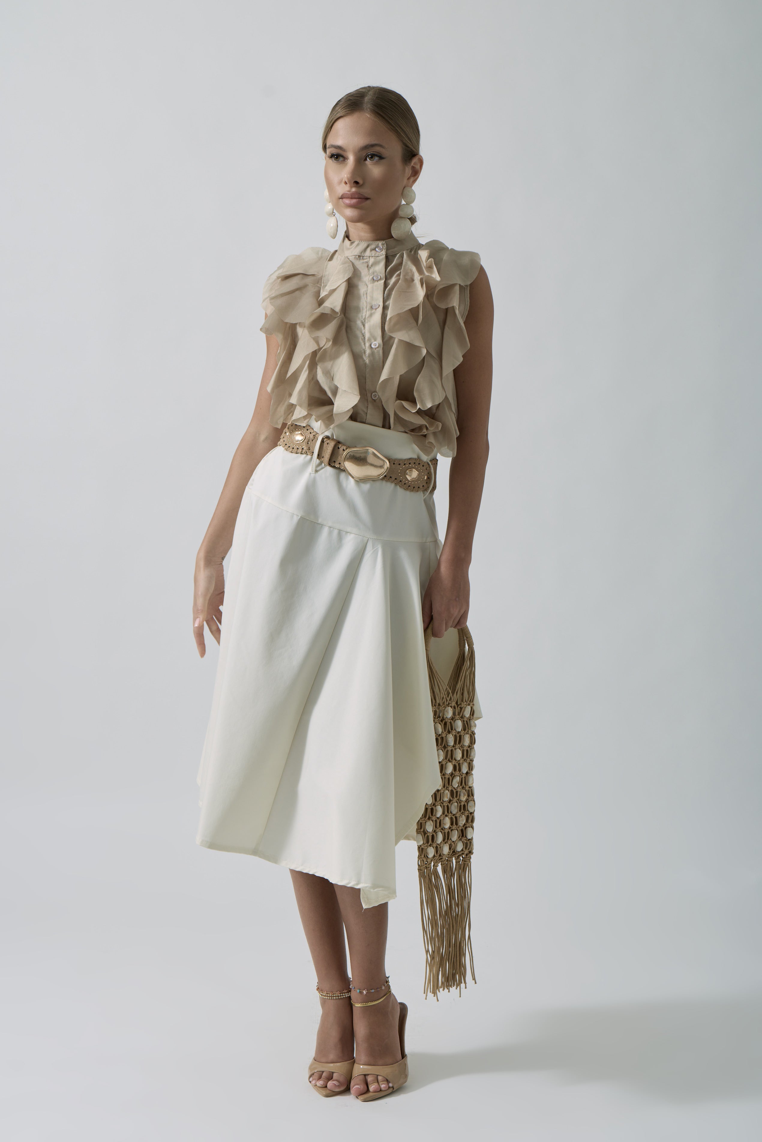 Gonna Coffe avorio|Colore:Avorio
