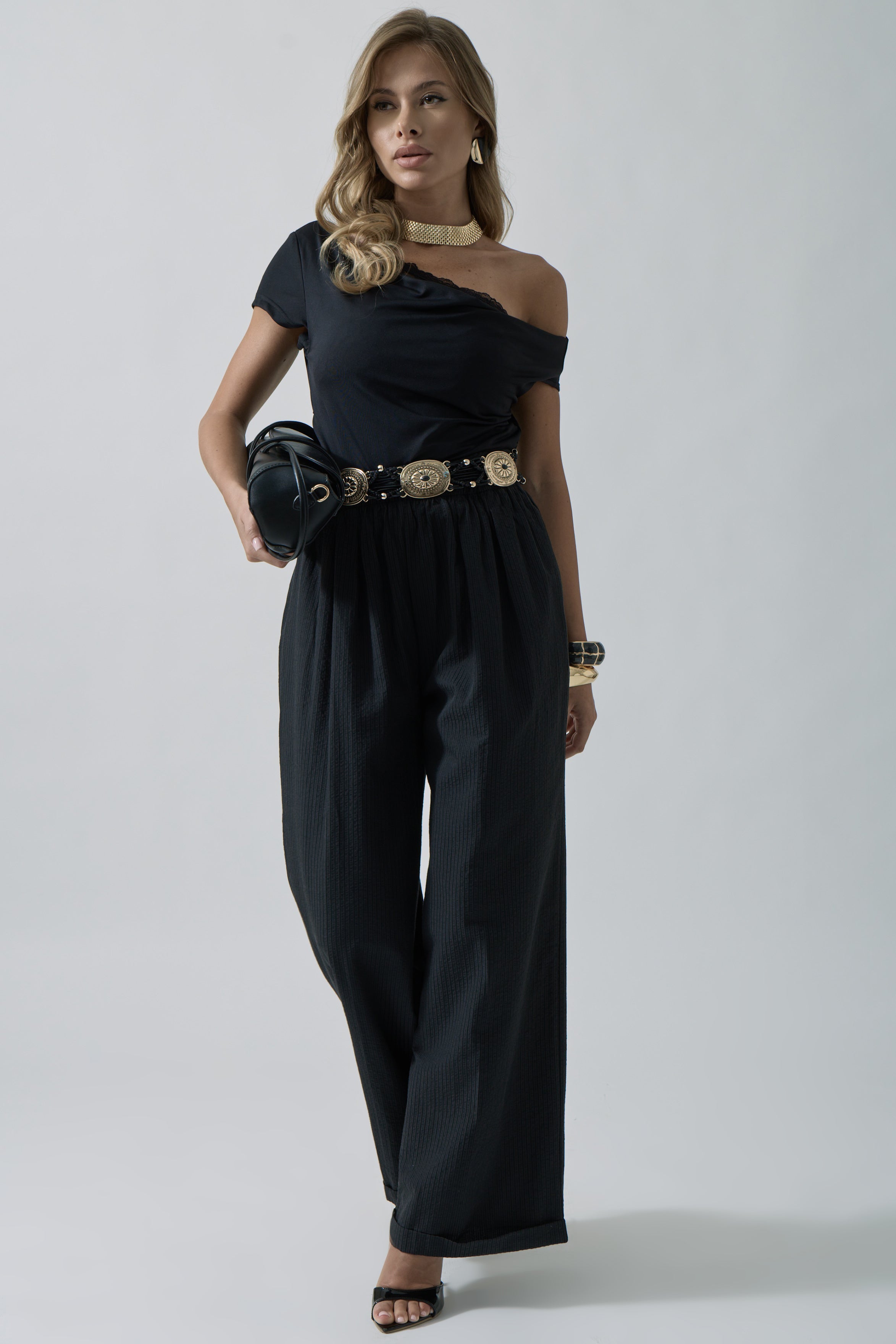 Pantalone Millerighe Nero|Colore:Nero