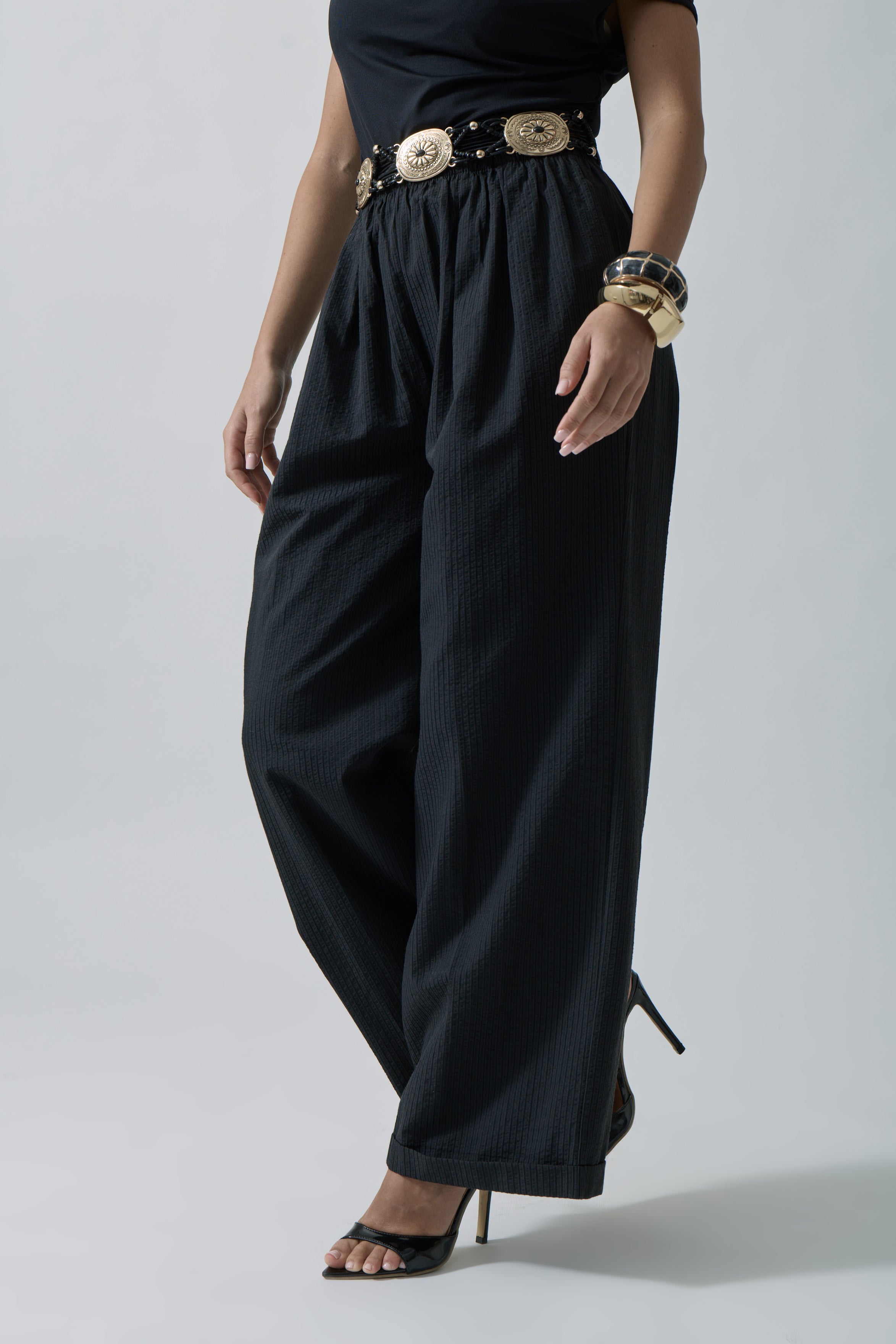 Pantalone Millerighe Nero|Colore:Nero
