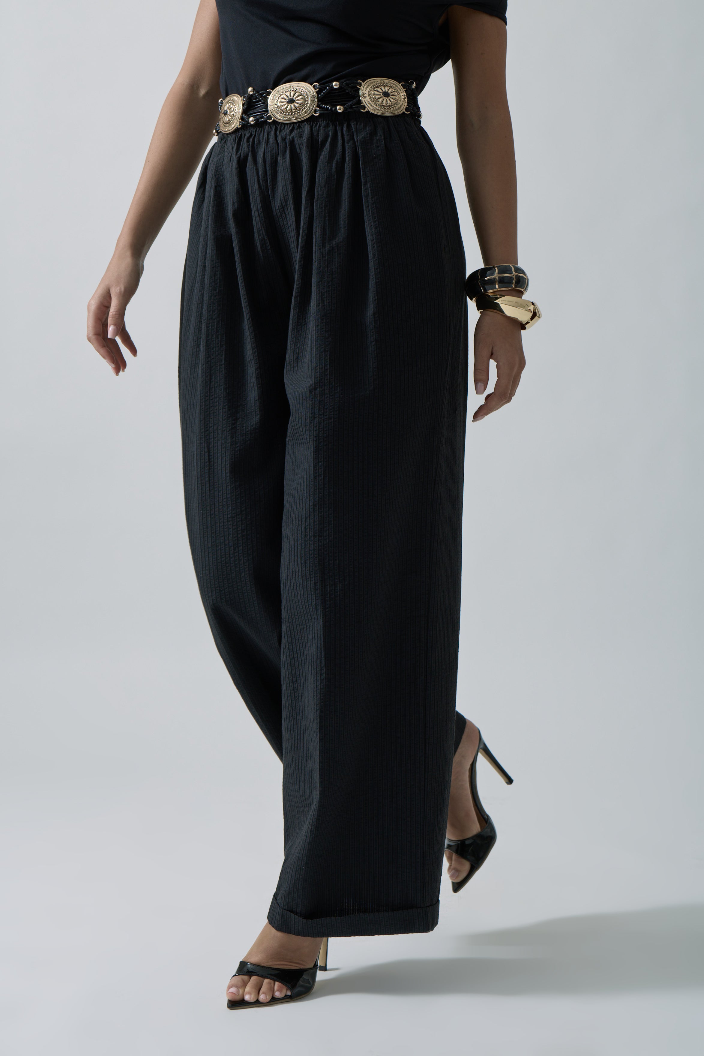 Pantalone Millerighe Nero|Colore:Nero