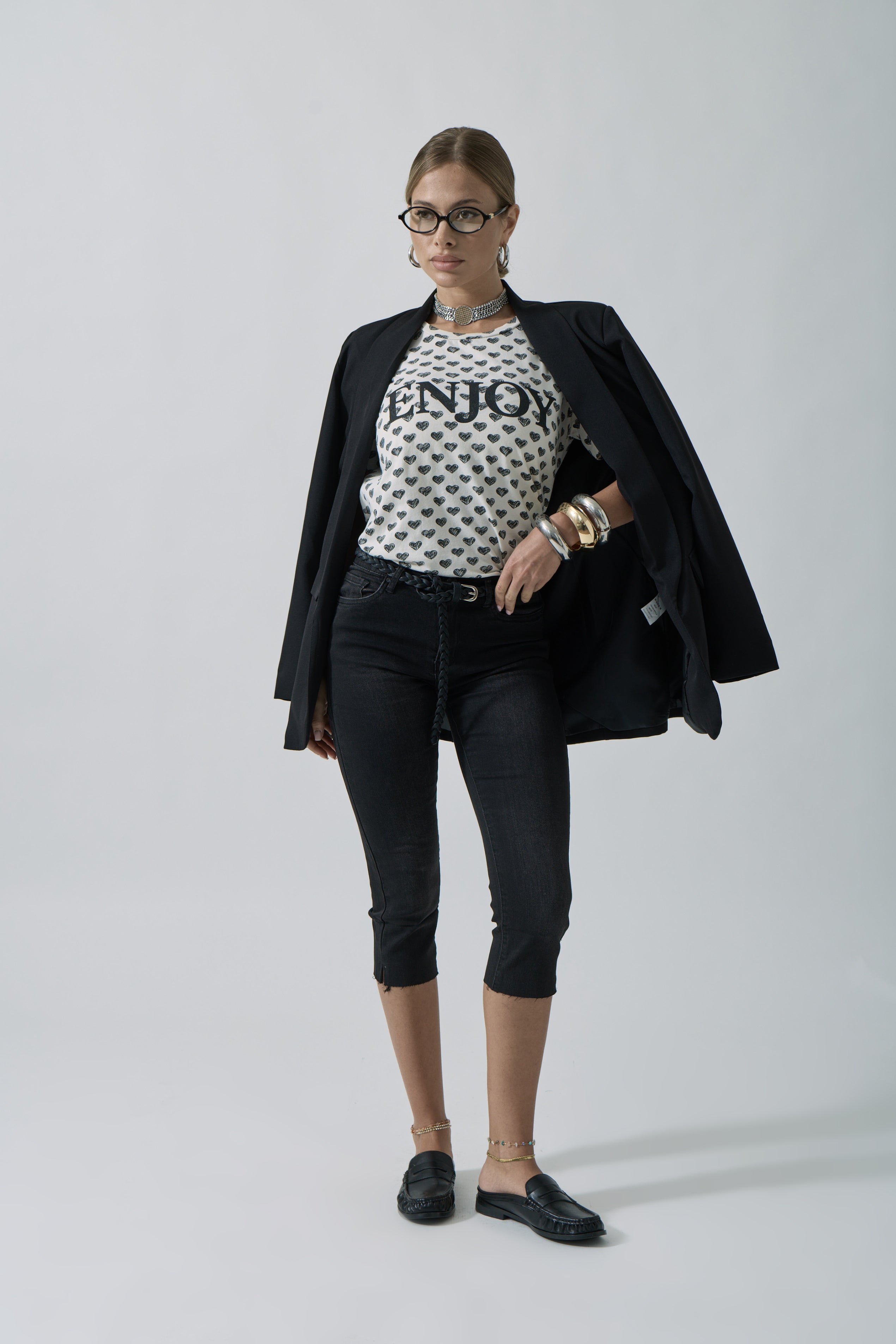 Pinocchietto Denim denim nero|Colore:Denim nero