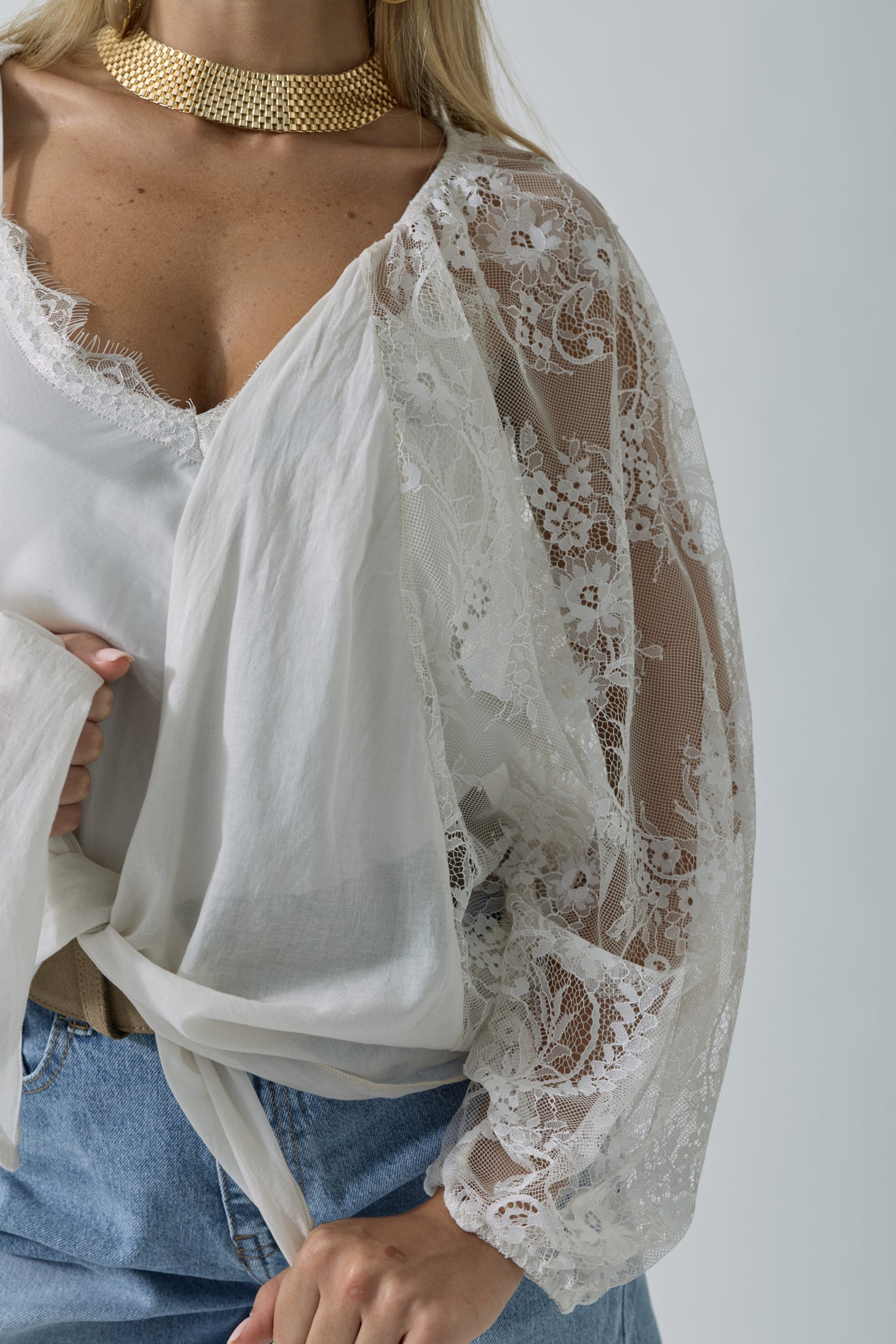 Coprispalle Pizzo Karen bianco|Colore:Bianco