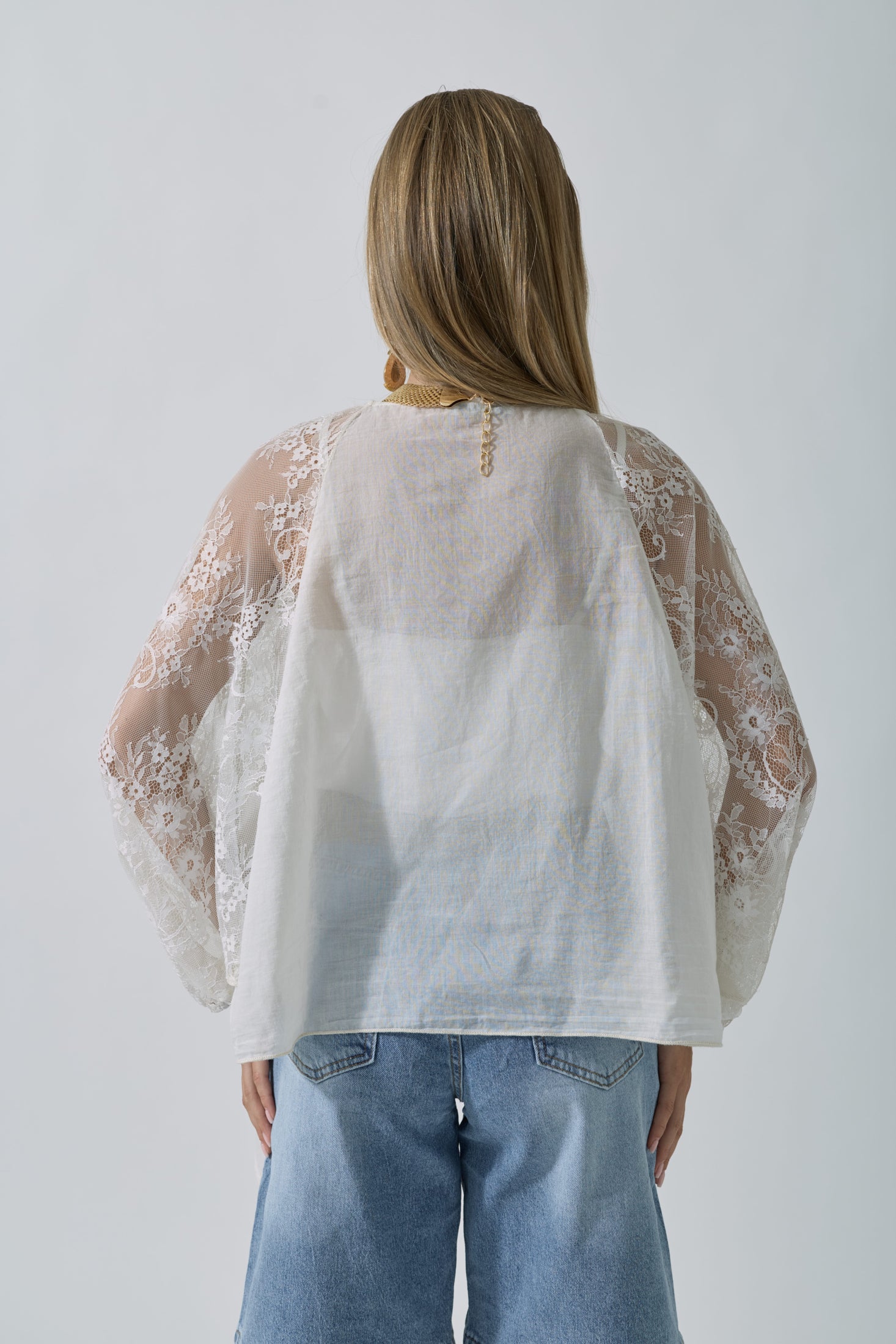 Coprispalle Pizzo Karen bianco|Colore:Bianco