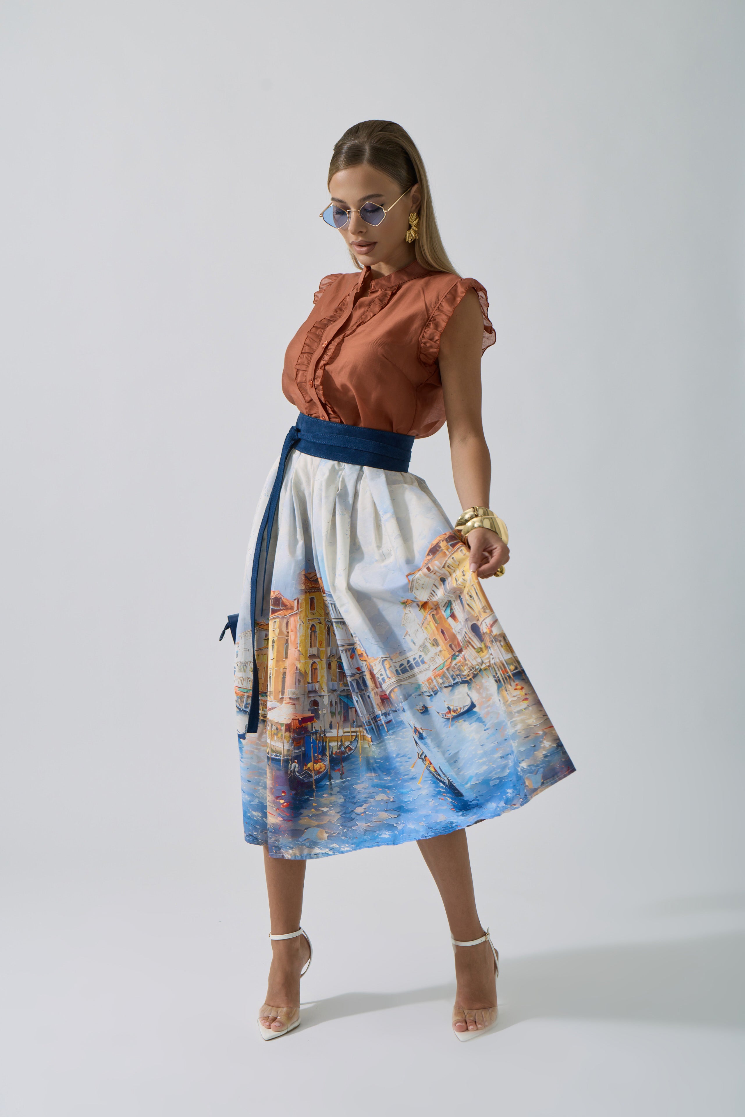 Gonna Venezia multicolore|Colore:Multicolore