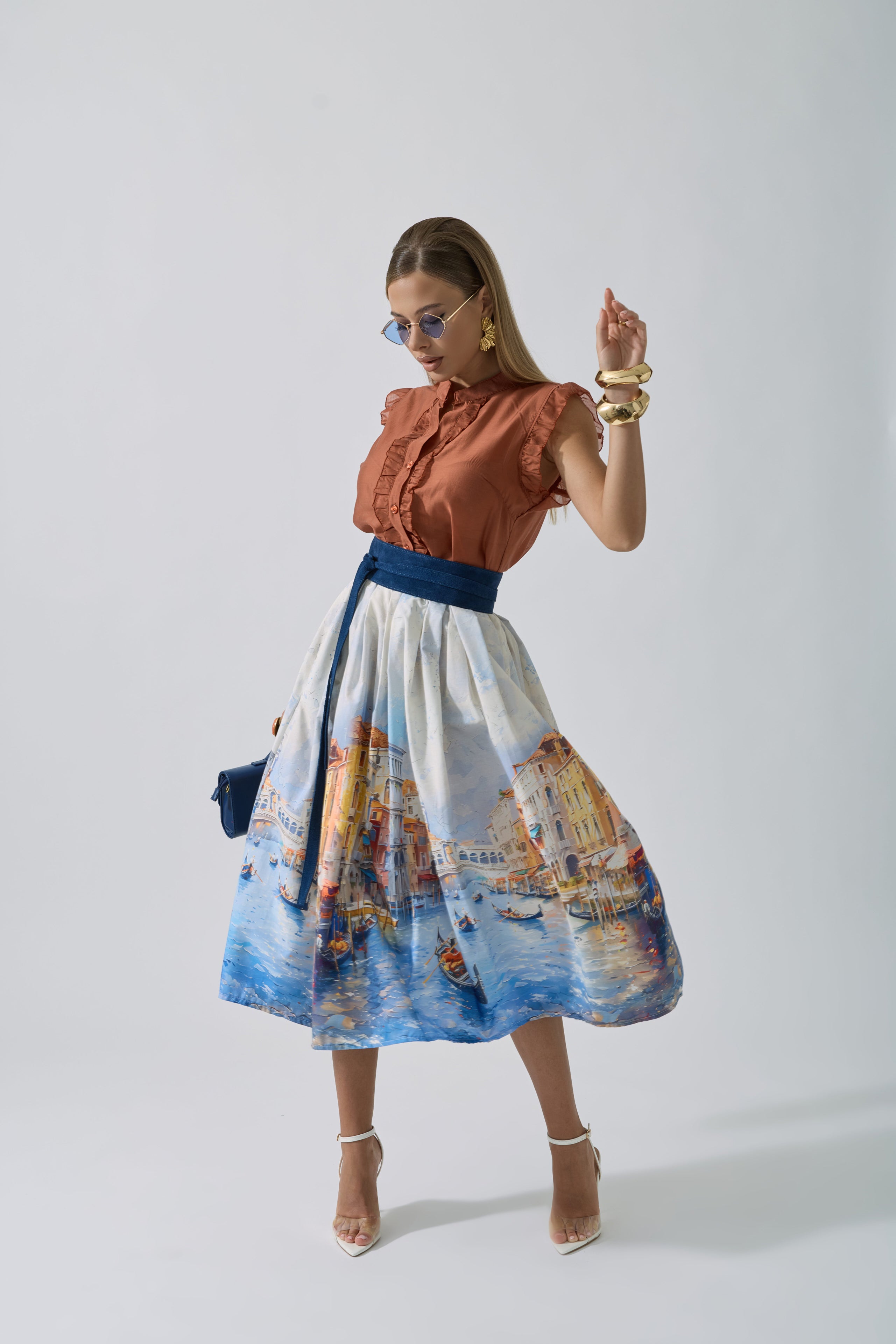 Gonna Venezia multicolore|Colore:Multicolore