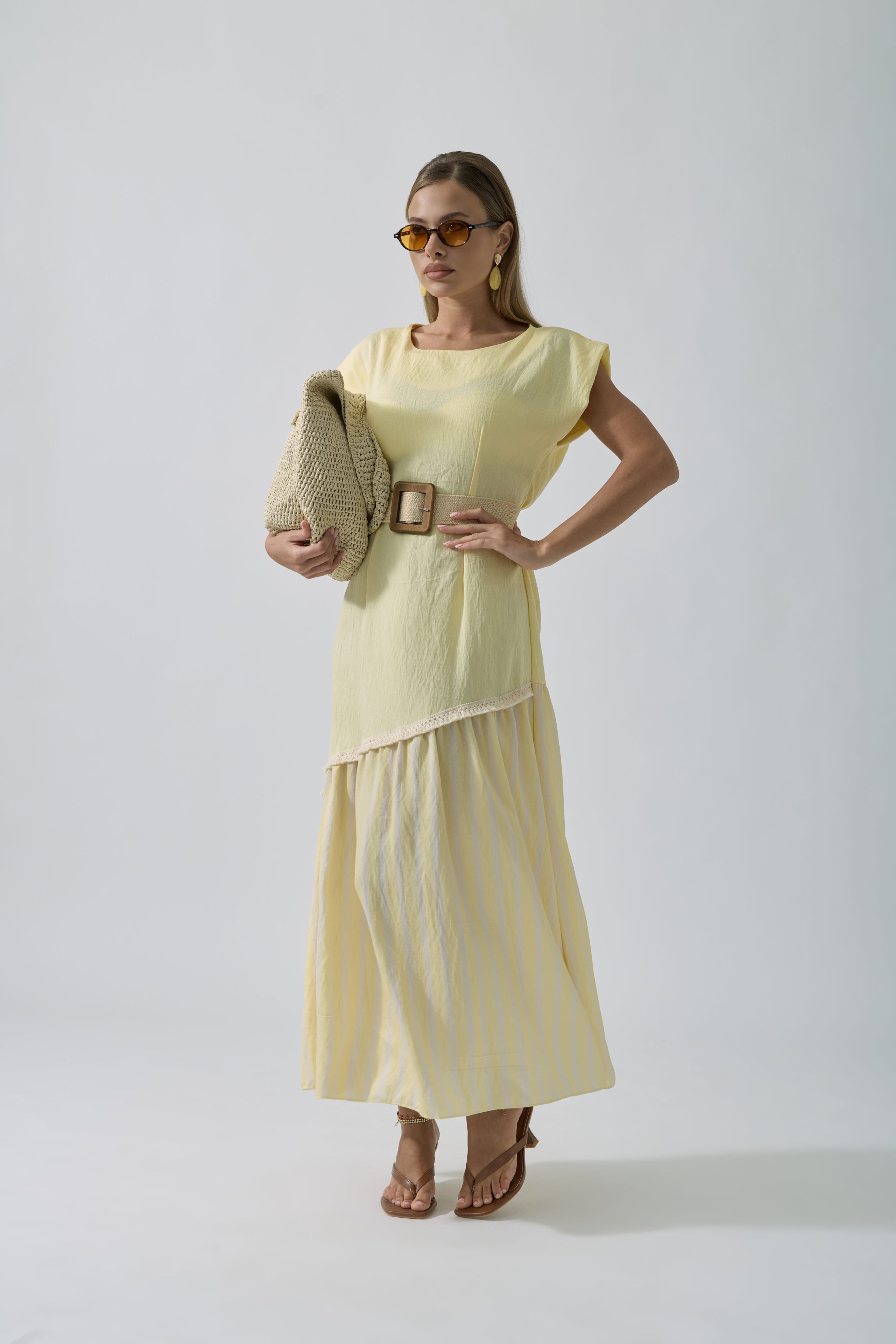 Abito Combo Giallo|Colore:Giallo