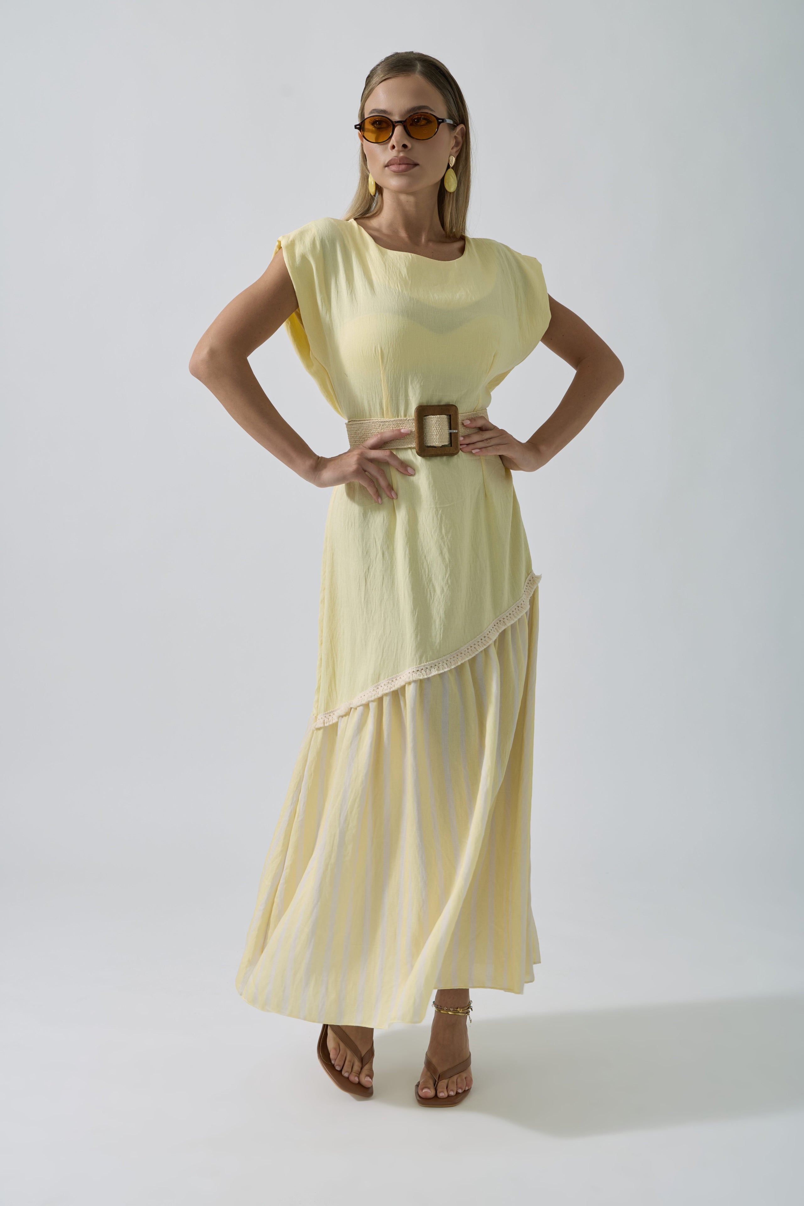 Abito Combo Giallo|Colore:Giallo