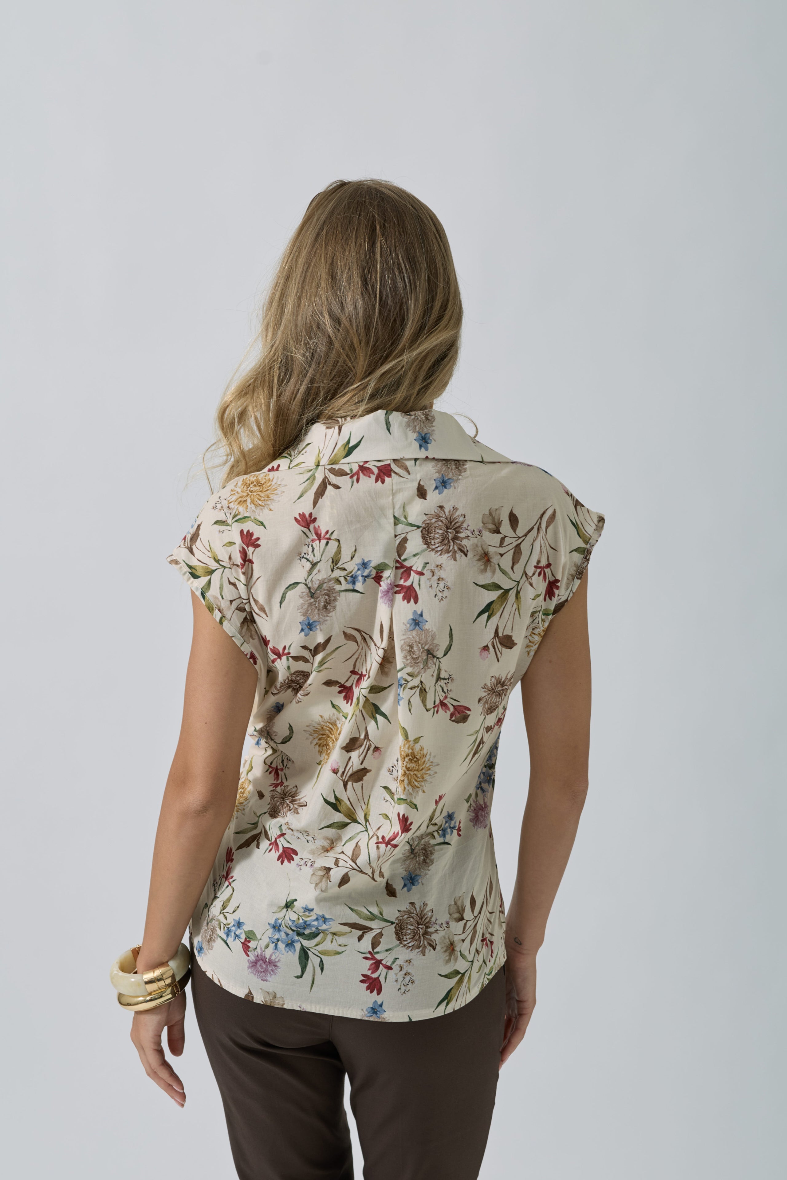 Camicia Flora beige|Colore:Beige