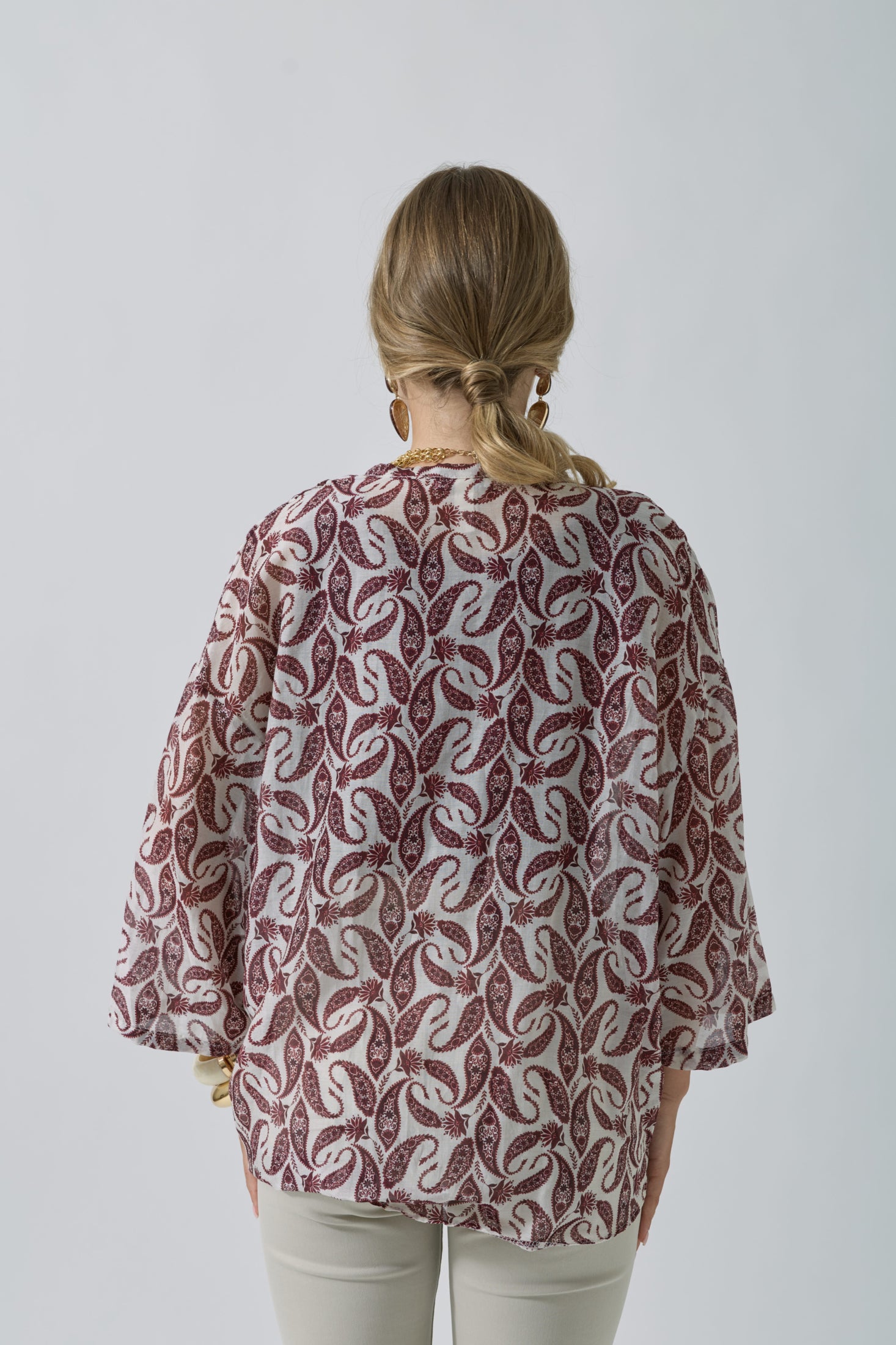 Camicia Fantasia Cashmere bordeaux|Colore:Bordeaux