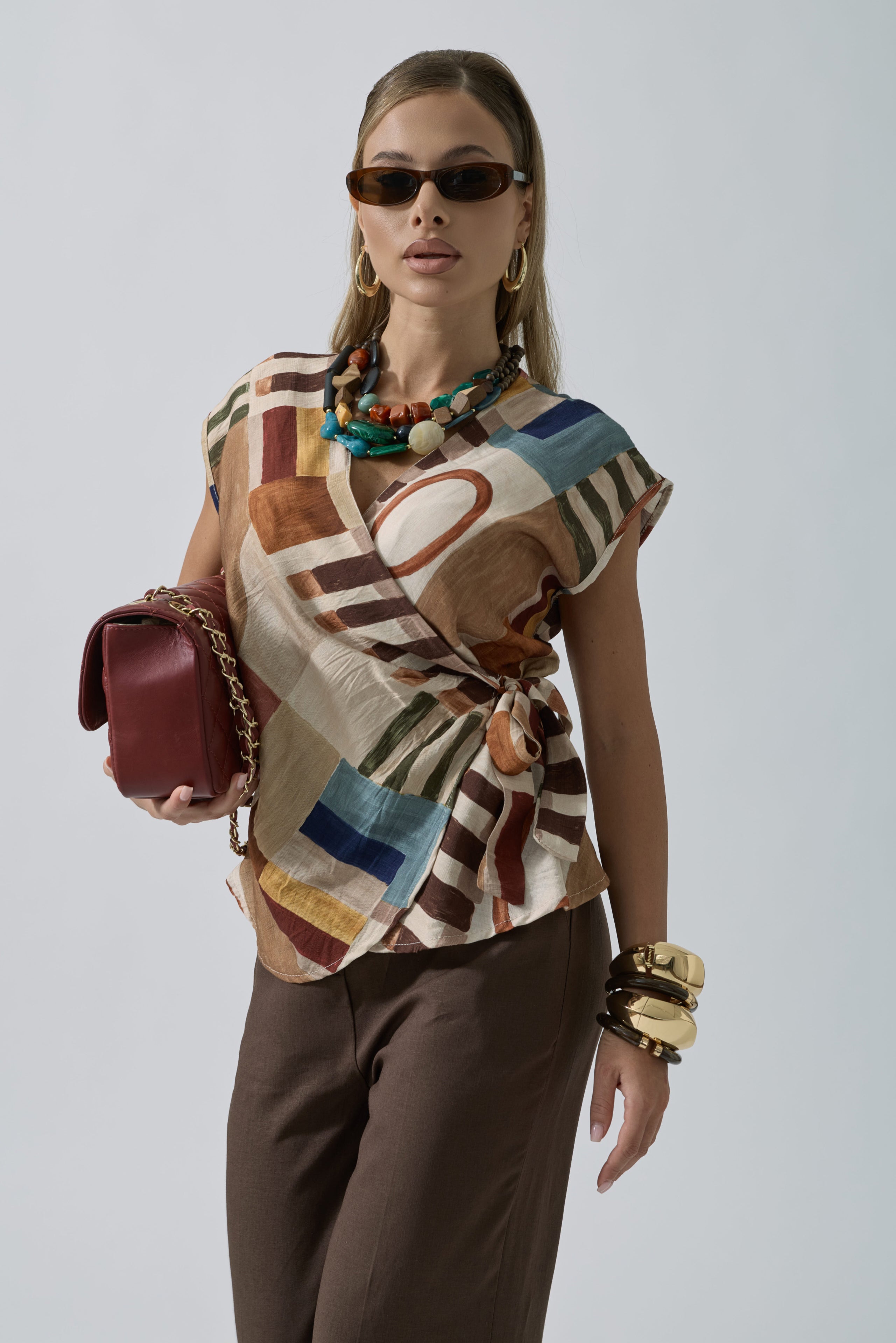 Blusa Cubik beige|Colore:Beige