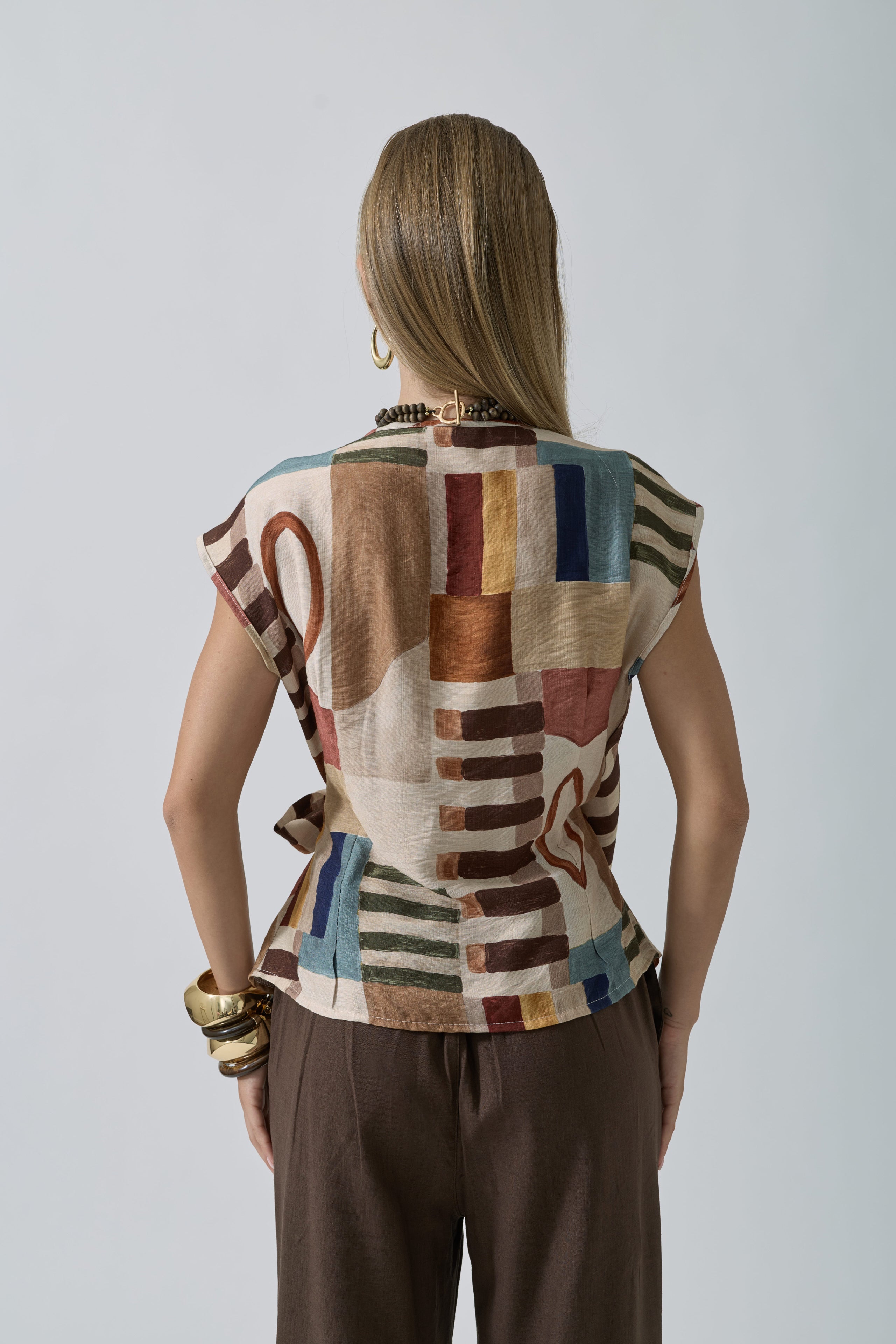 Blusa Cubik beige|Colore:Beige