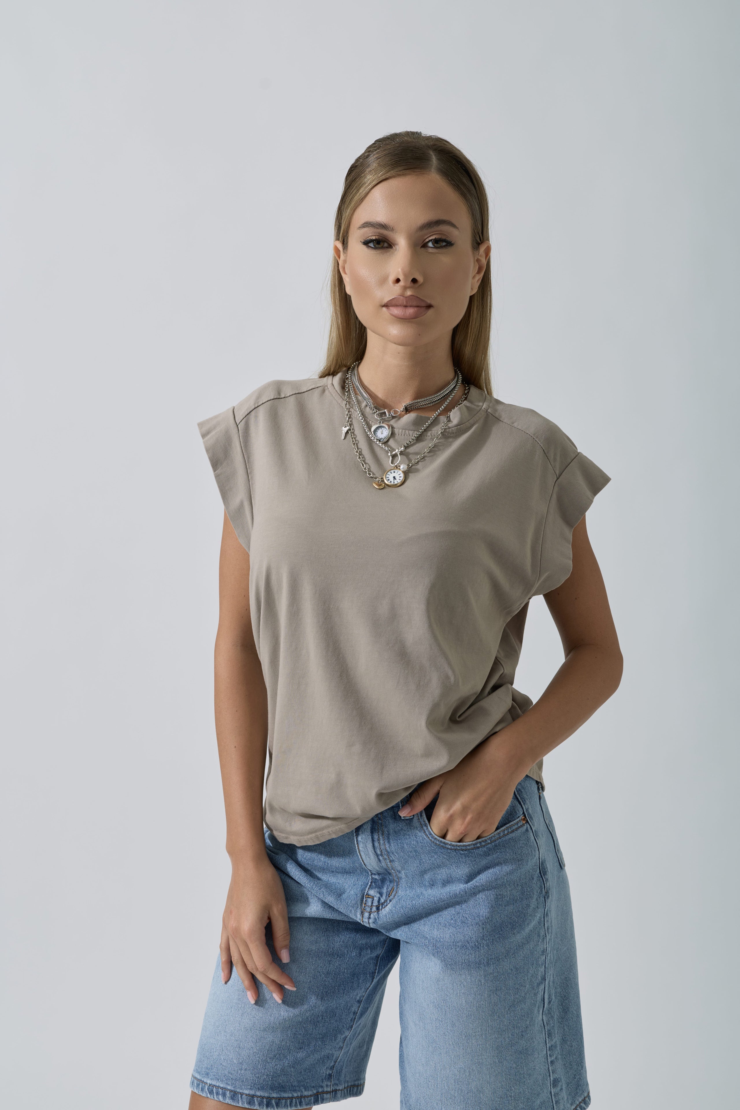 T-Shirt Ines Fango|Colore:Fango