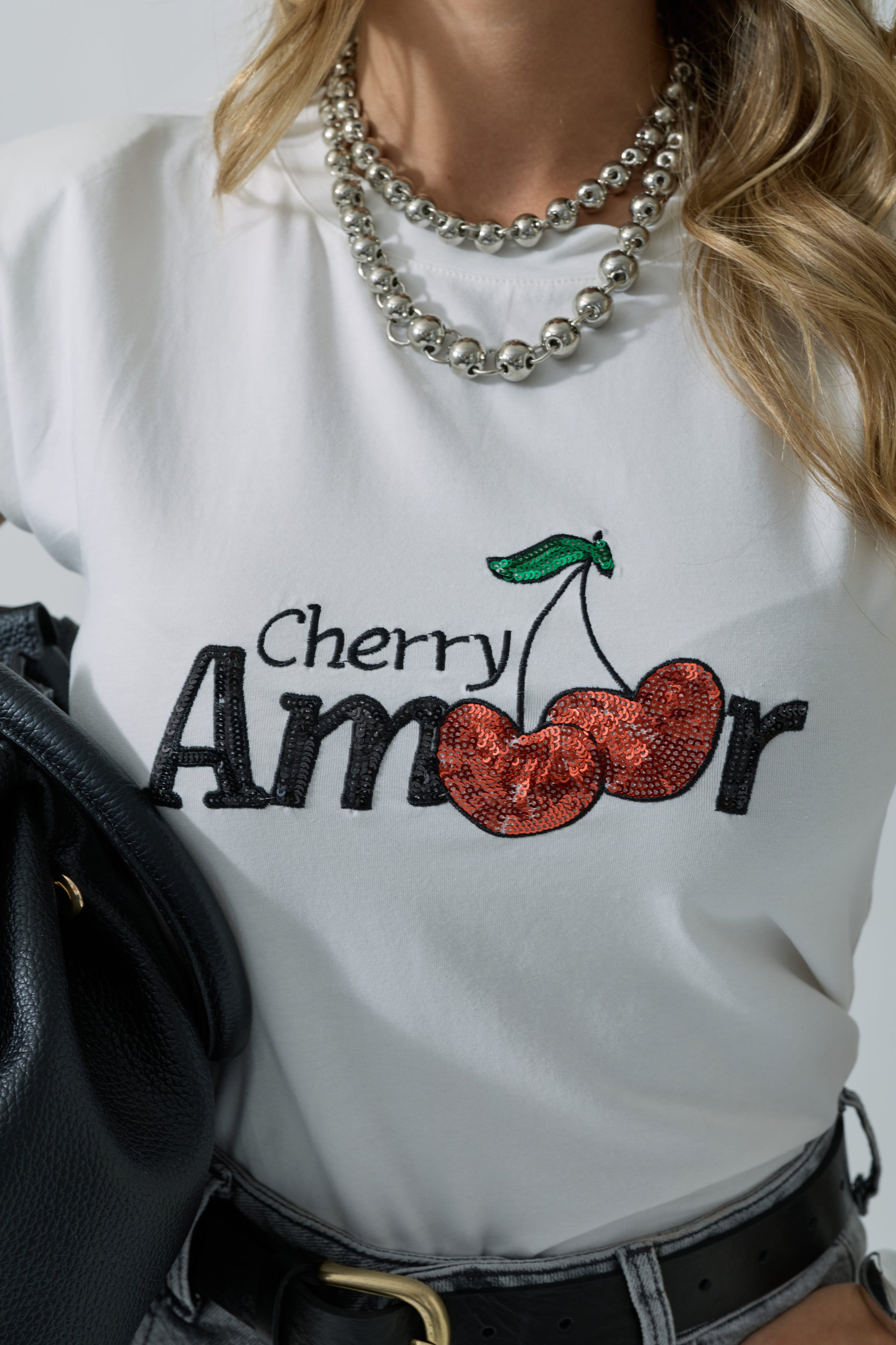 T-Shirt Cherry bianco|Colore:Bianco