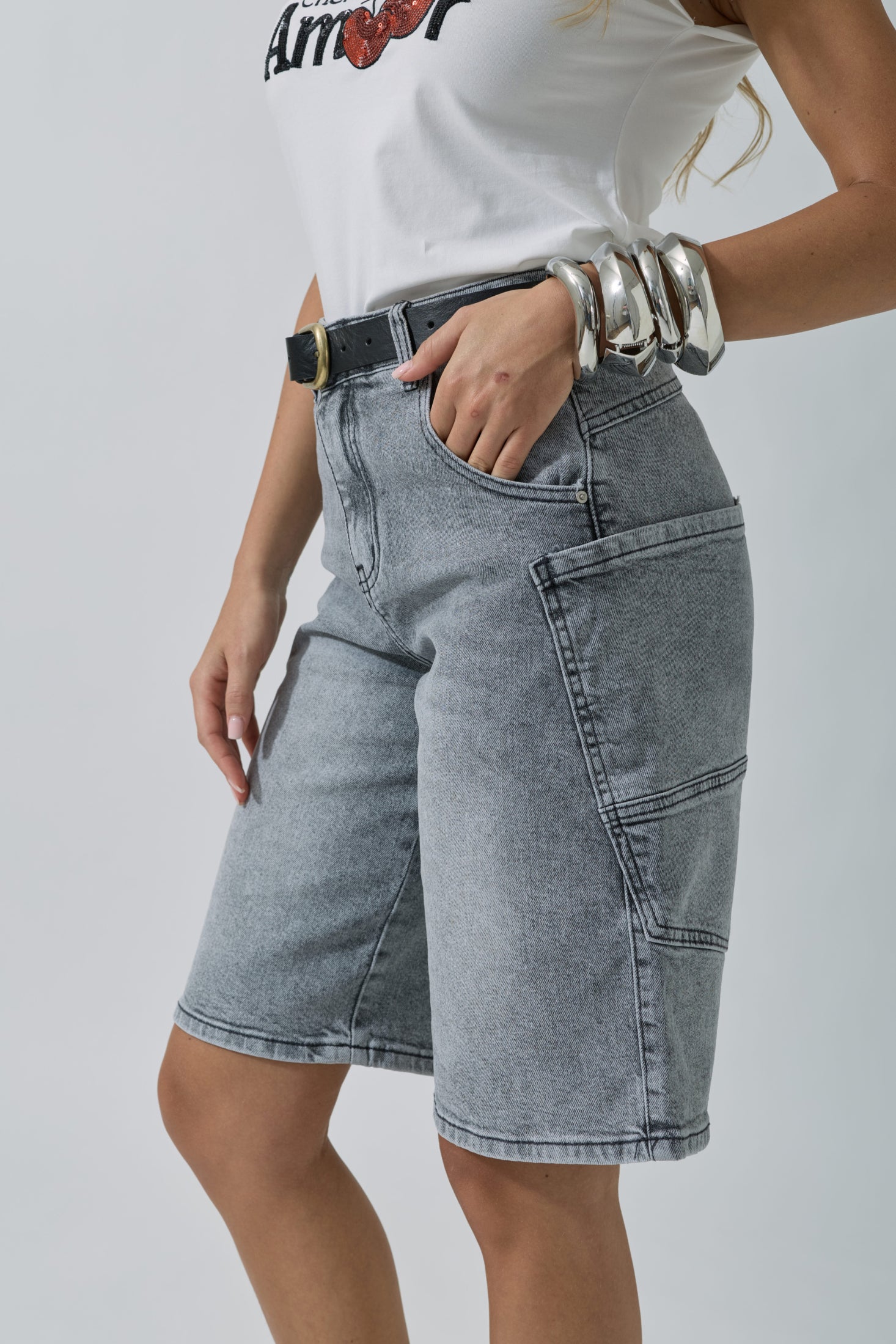 Bermuda Florida denim grigio|Colore:Denim grigio