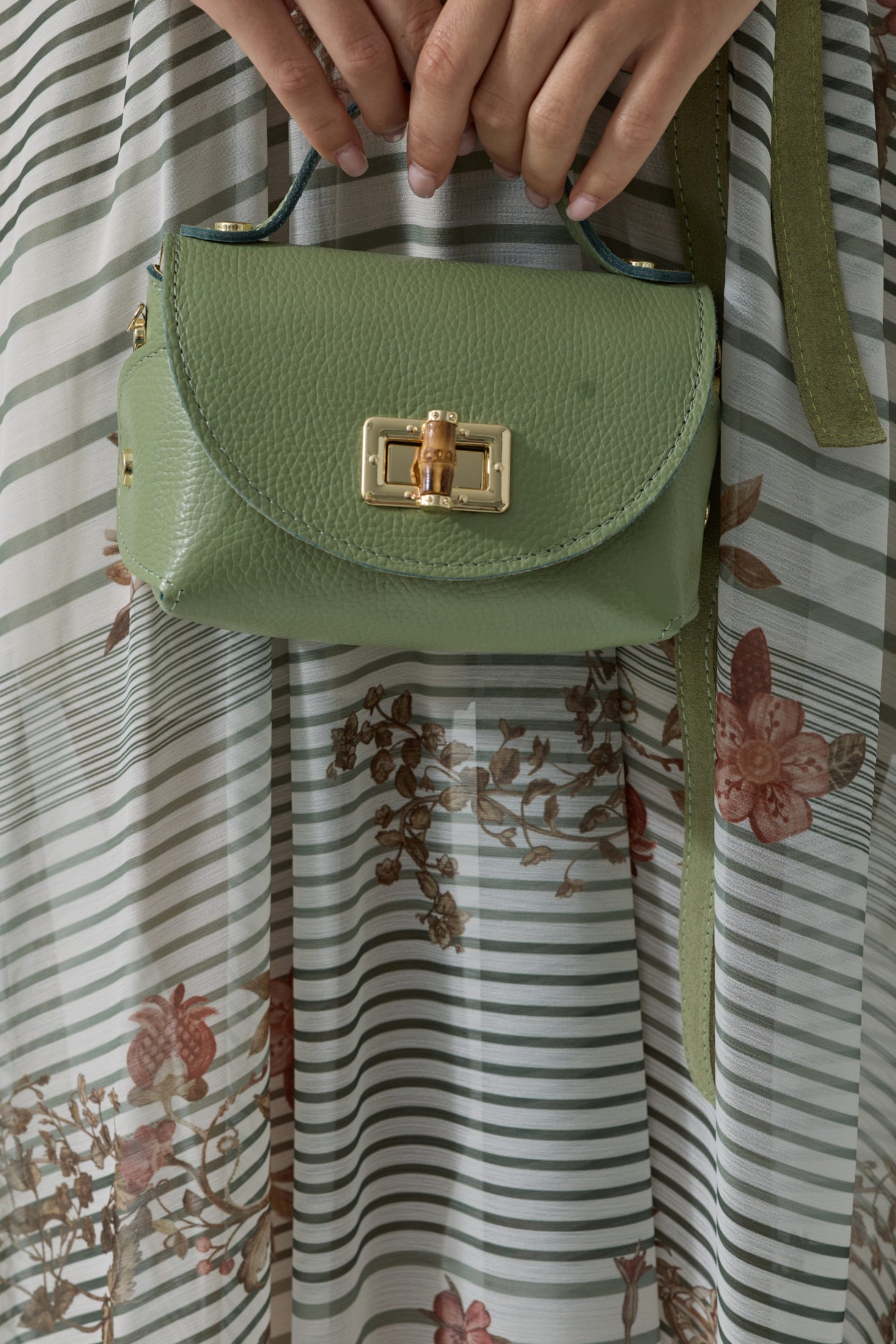 Mini Bag Bamboo verde salvia|Colore:Verde salvia