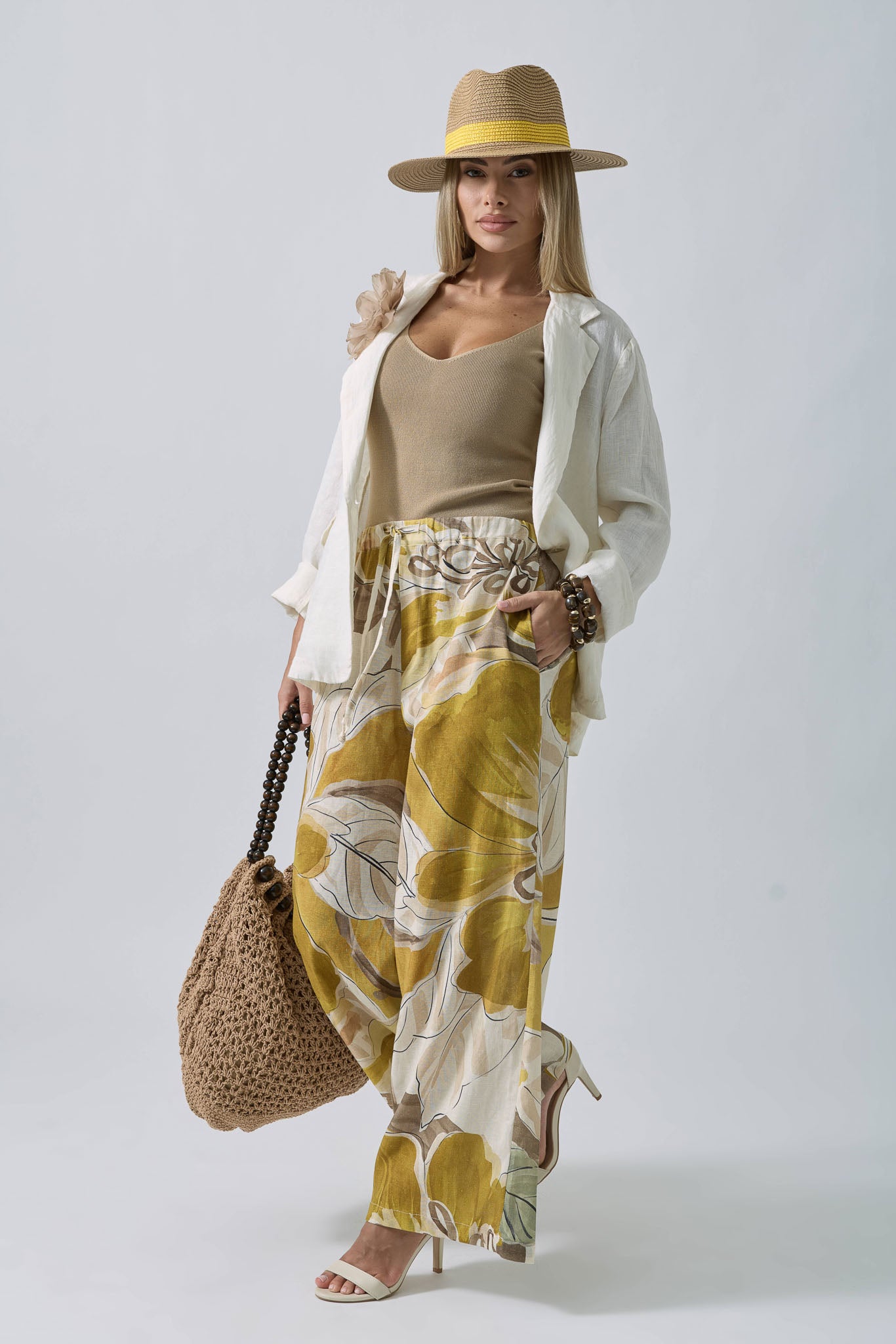 Pantalone Thalia senape|Colore:Senape