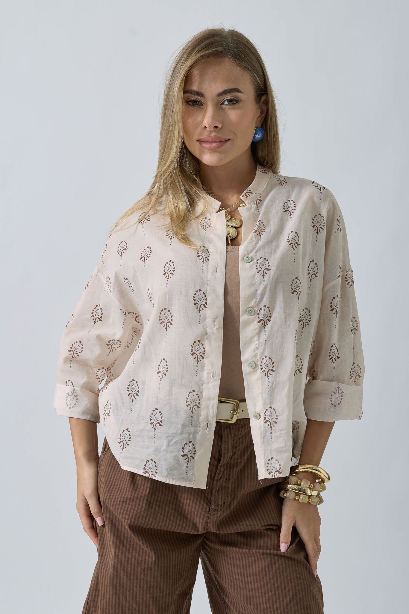 Camicia Ninfea beige chiaro|Colore:Beige chiaro