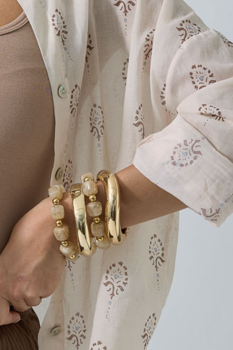 Bracciale Stone Beige|Colore:Beige