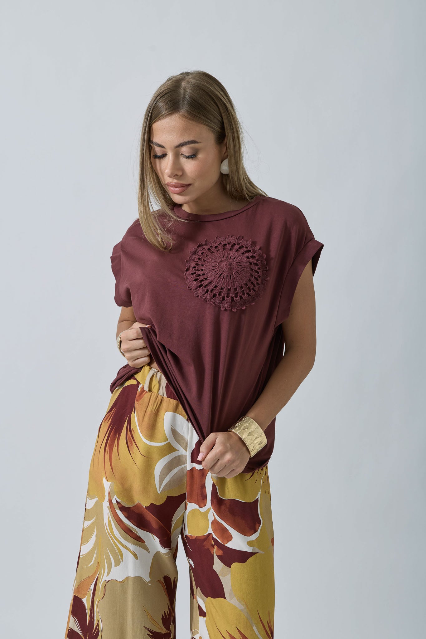 Maglia Ysee bordeaux|Colore:Bordeaux