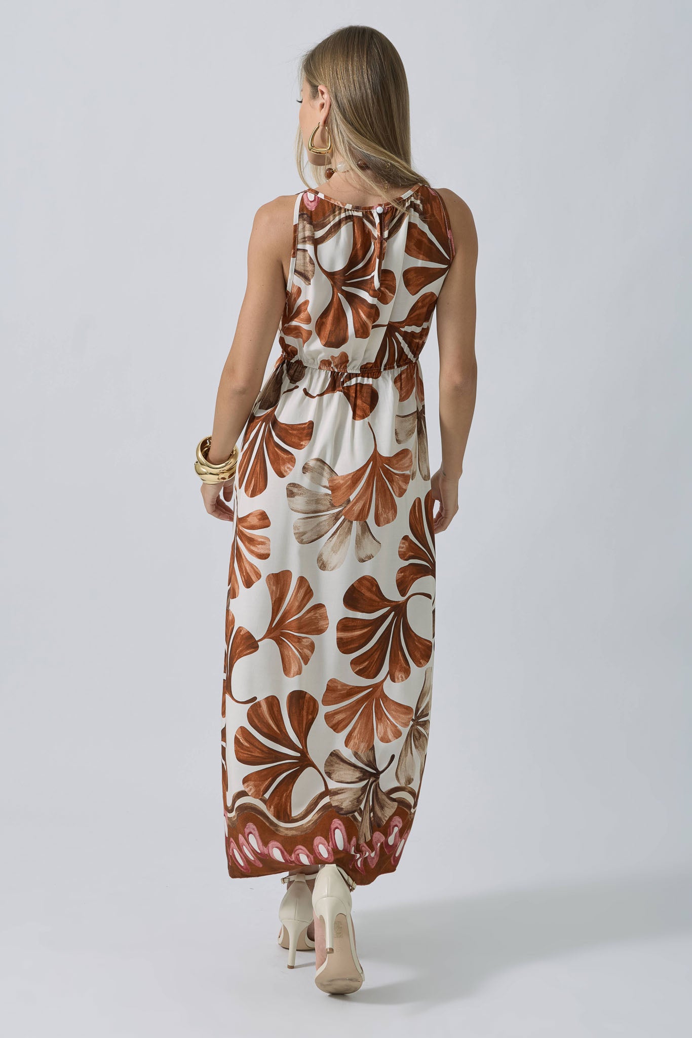 Abito Foliage coccio|Colore:Coccio