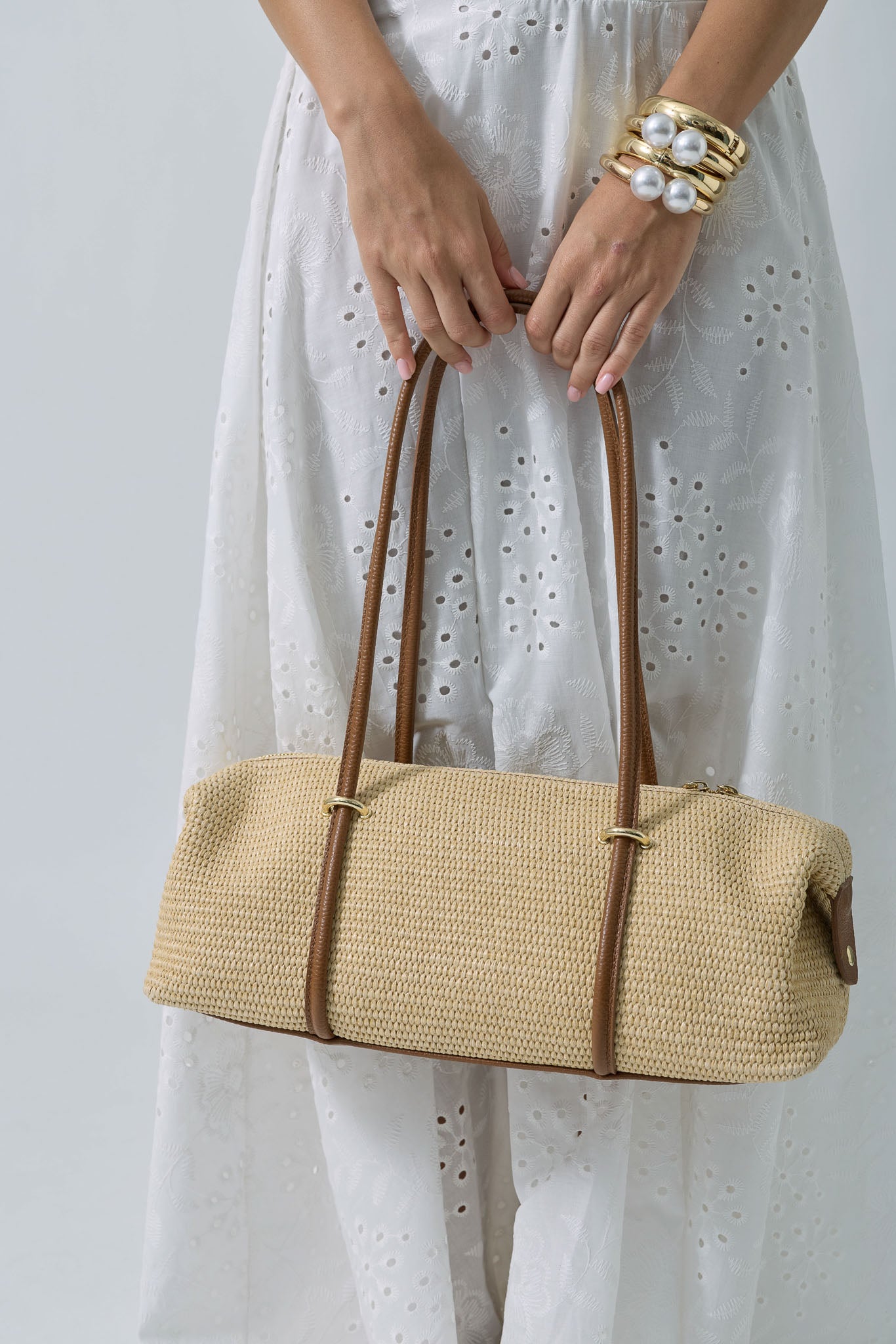 Borsa Sophie Rafia cuoio|Colore:Cuoio