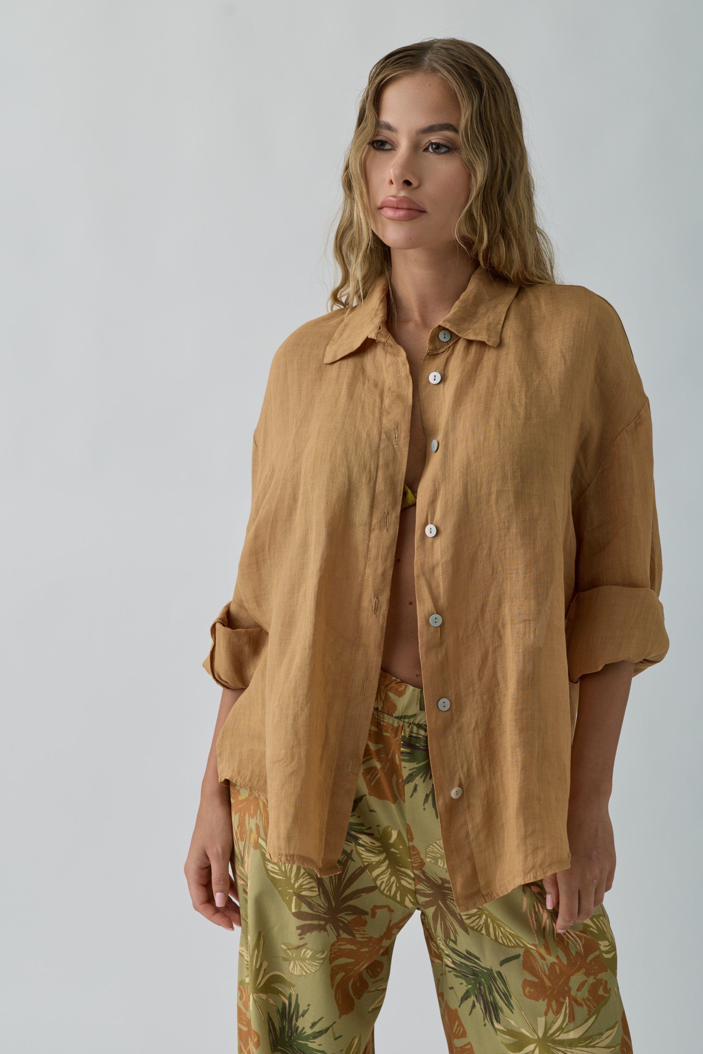 Camicia Ines Ocra|Colore:Ocra