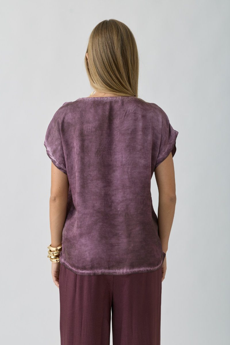 Blusa Combinata malva|Colore:Malva