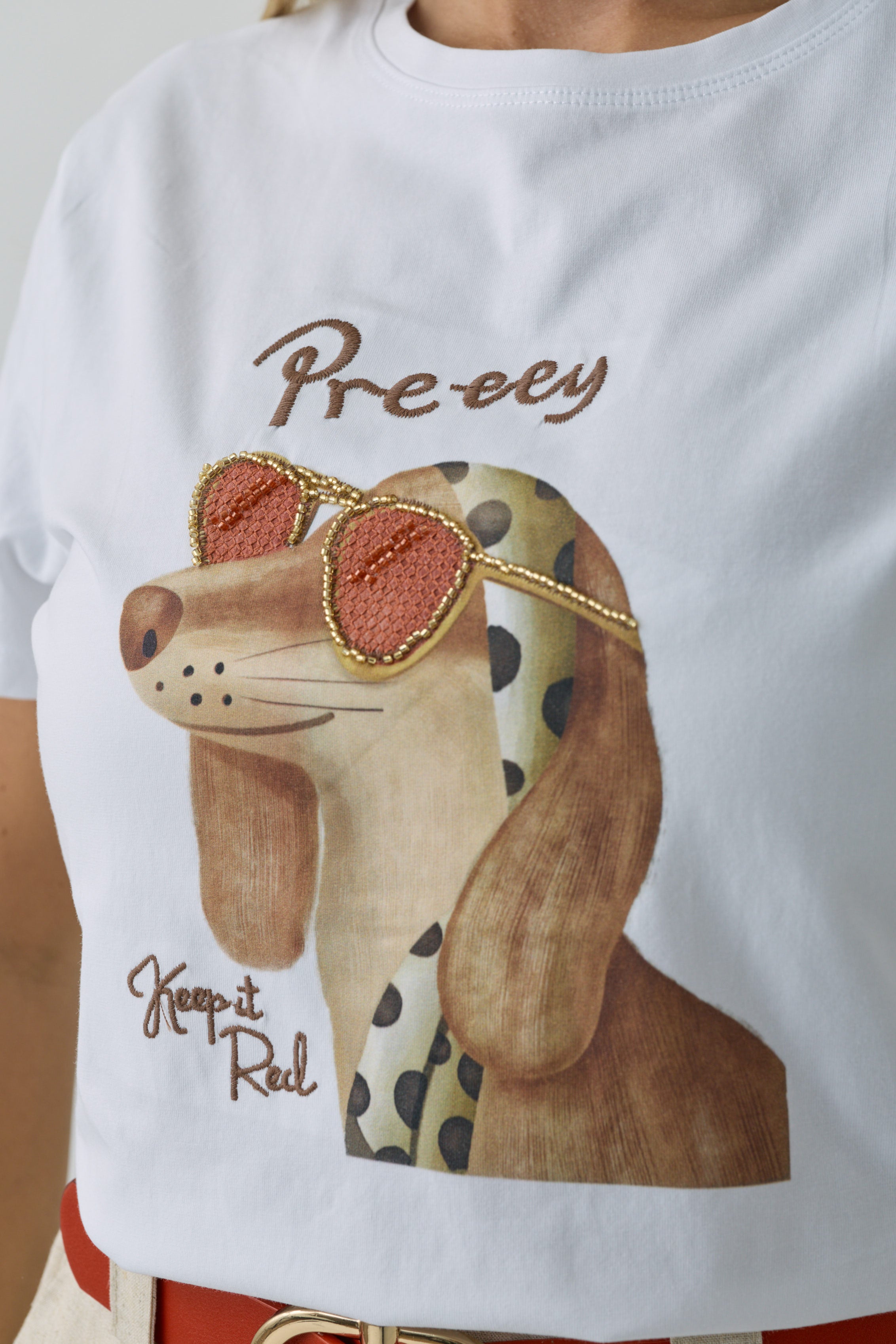 T-Shirt Doggy bianco|Colore:Bianco