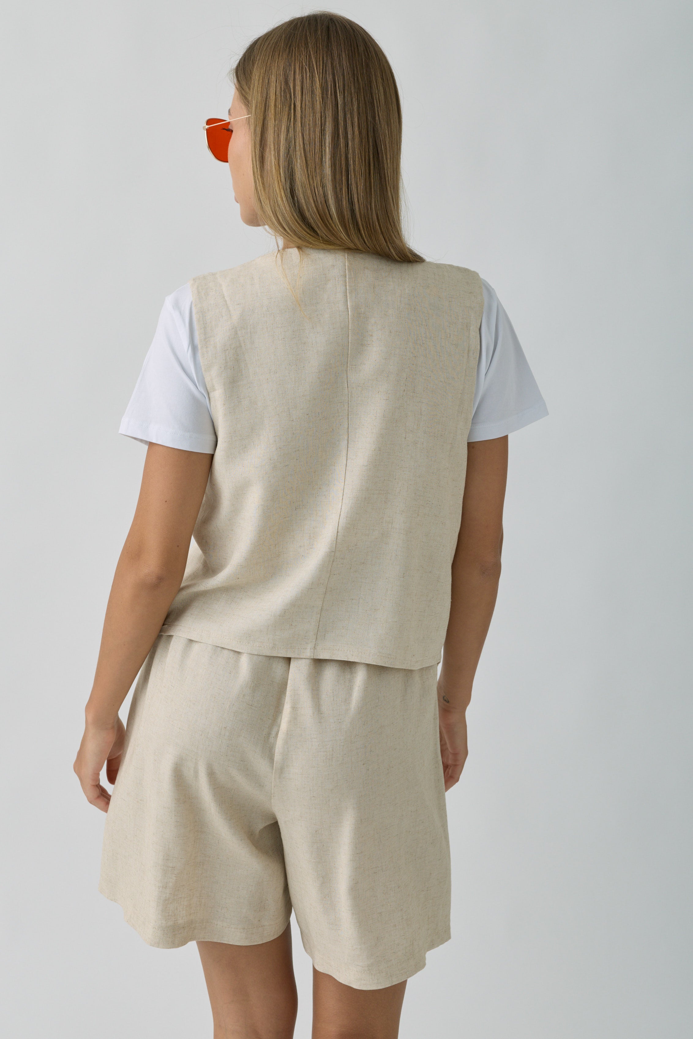 Coordinato Imma Con Shorts beige|Colore:Beige