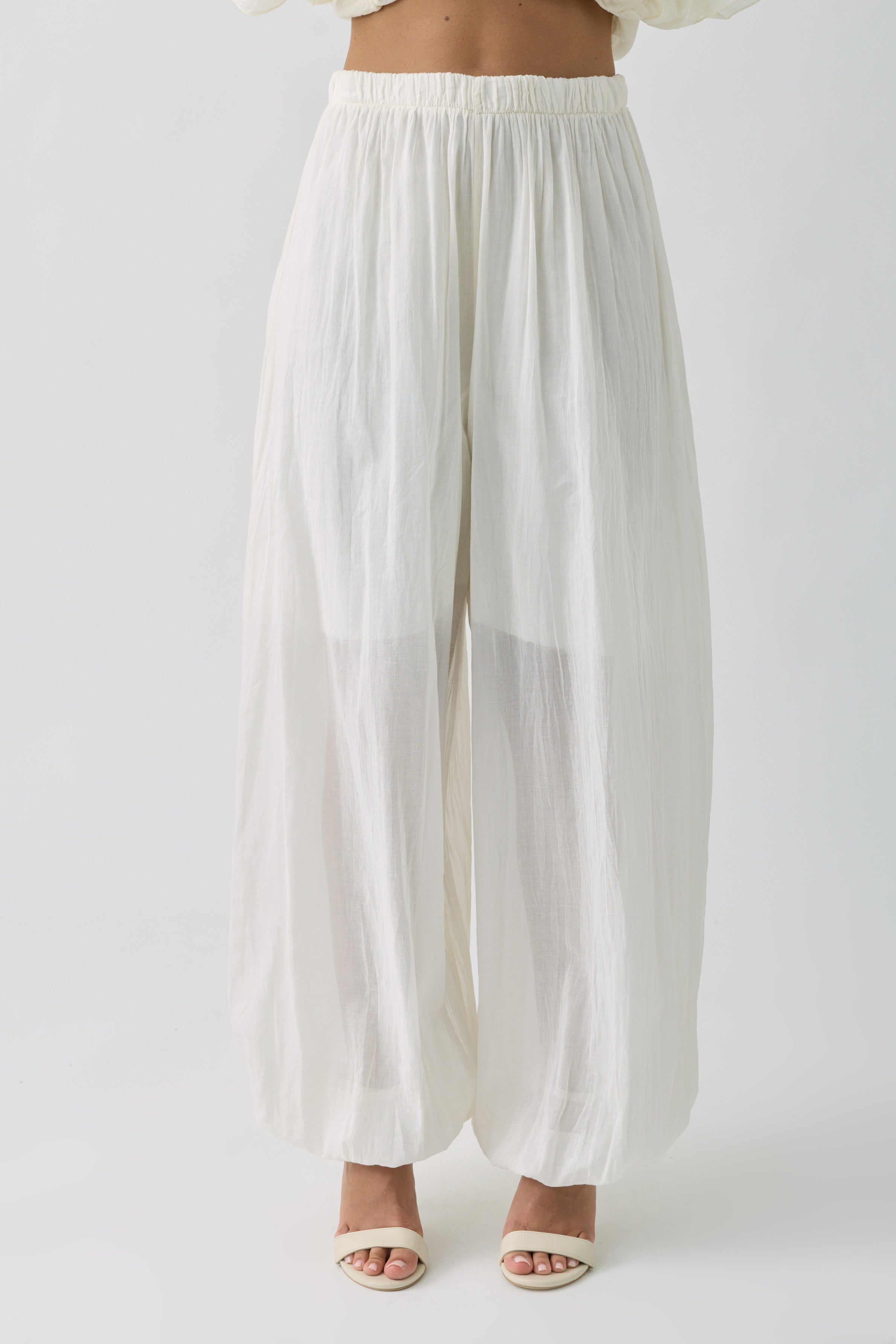 Pantalone Morbido bianco|Colore:Bianco