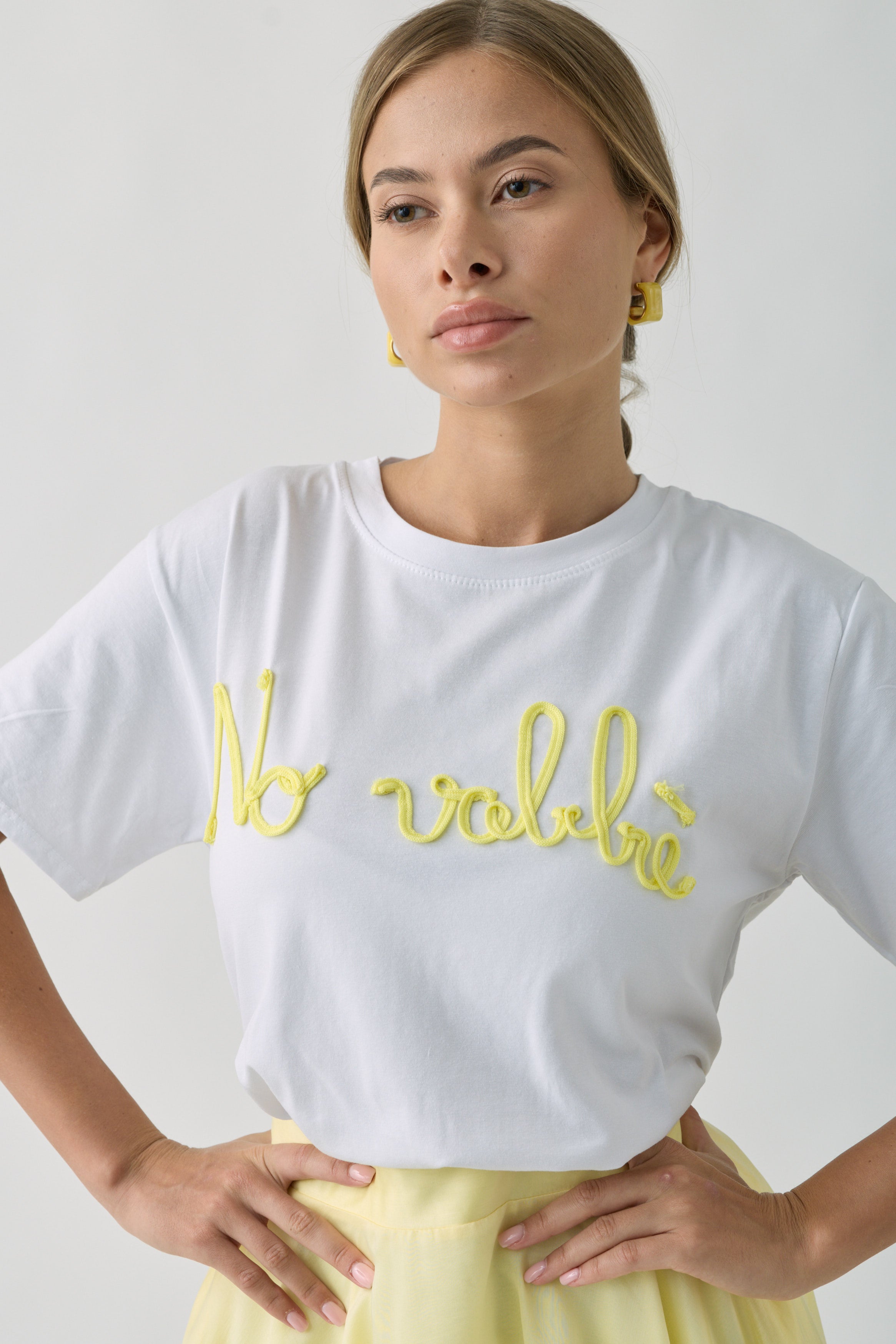 T-Shirt No Vabbè giallo|Colore:Giallo