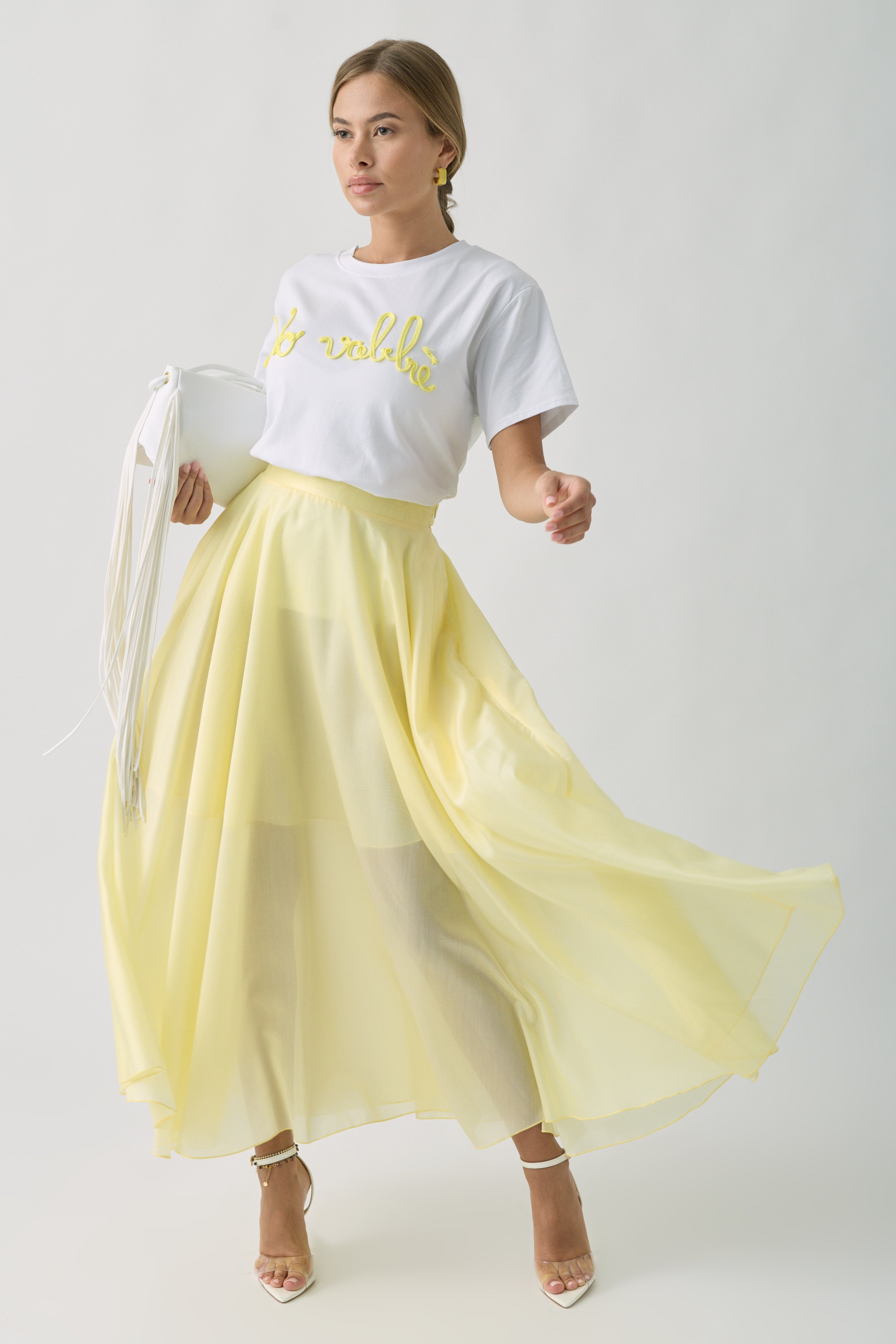 Gonna Svasata giallo|Colore:Giallo
