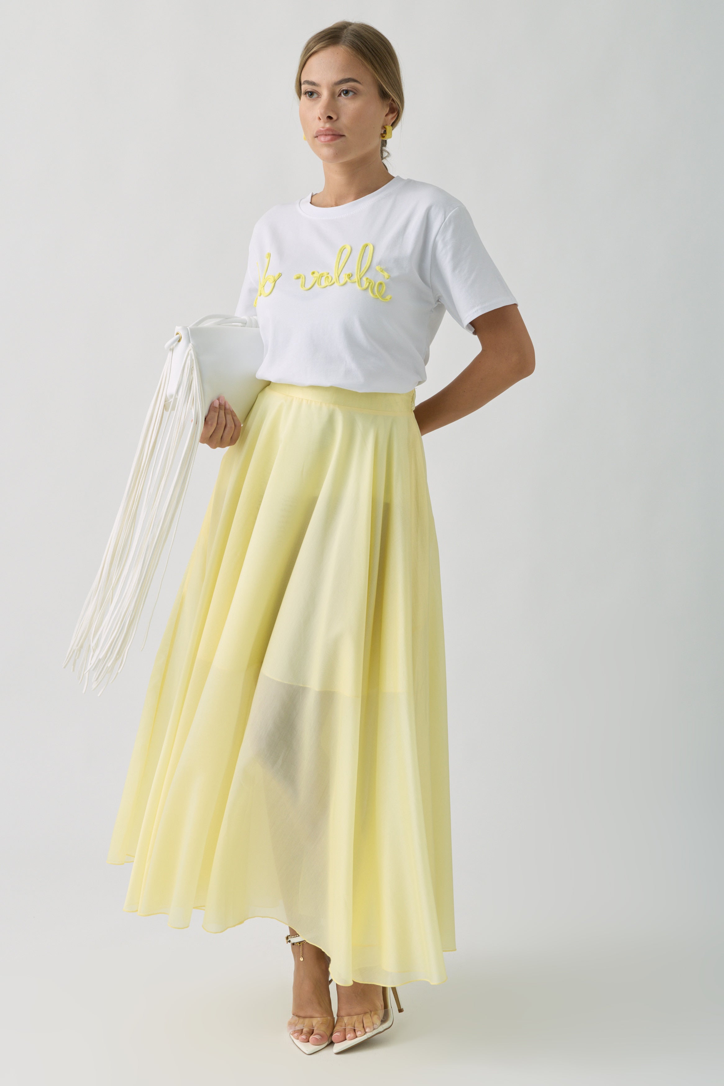 Gonna Svasata giallo|Colore:Giallo