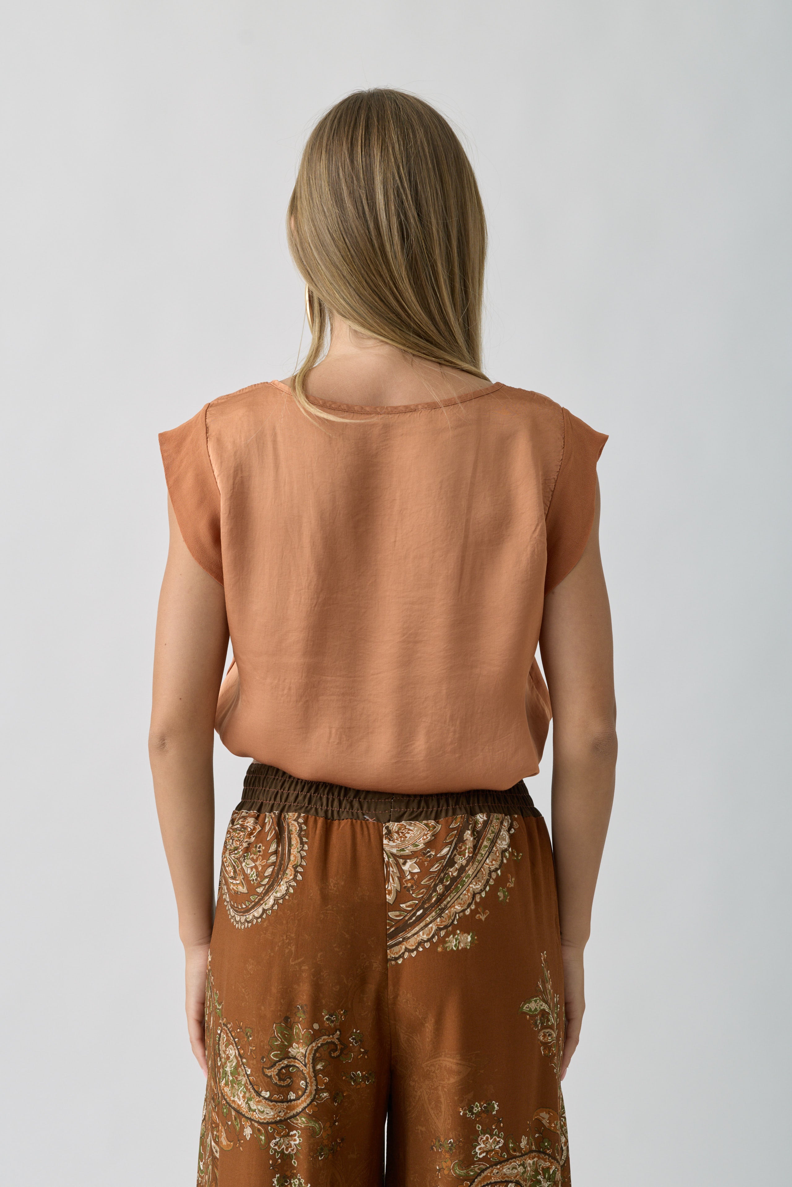 Blusa Manica Velata coccio|Colore:Coccio