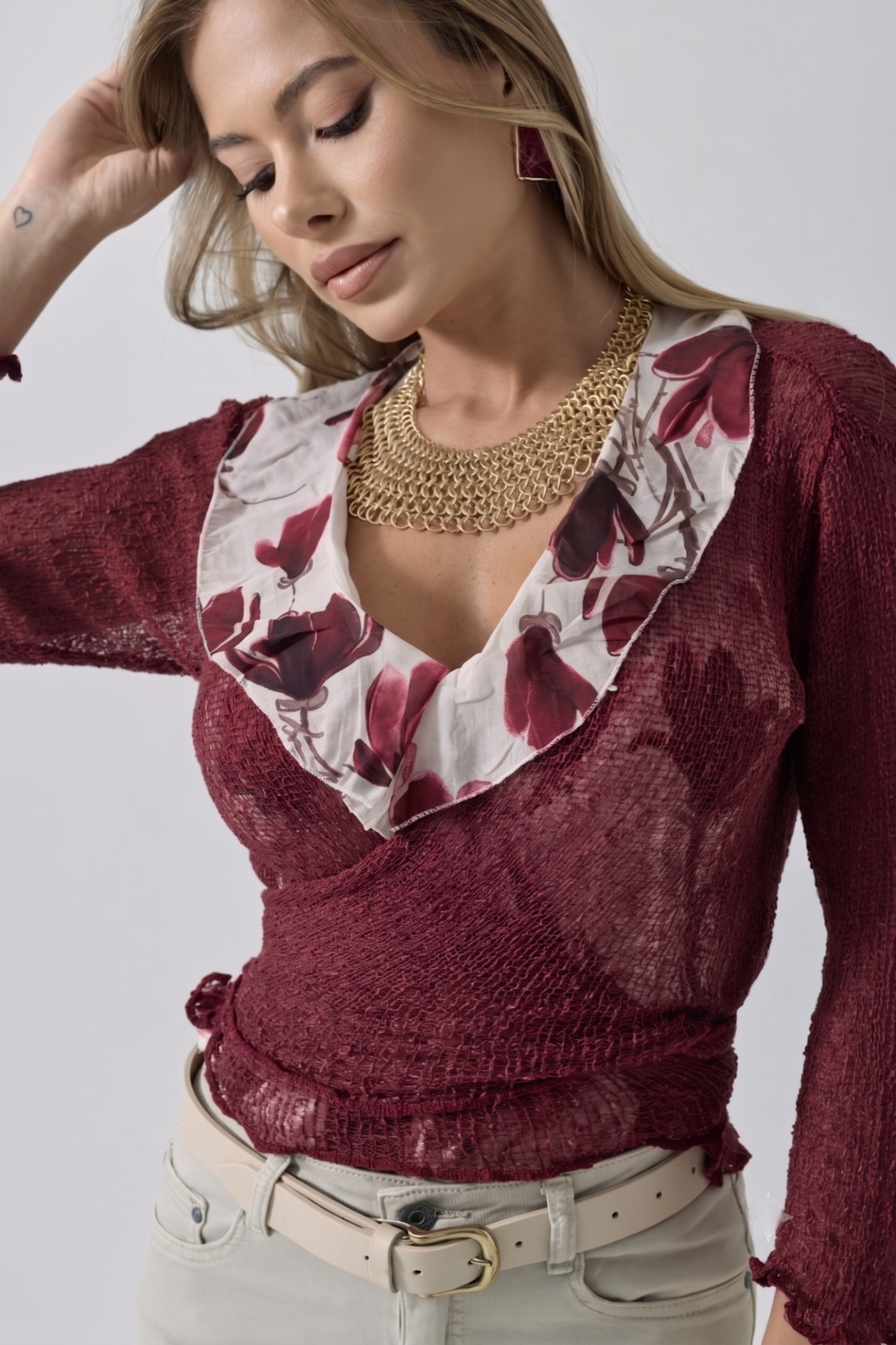 Cardigan Cloudy Bordeaux|Colore:Bordeaux