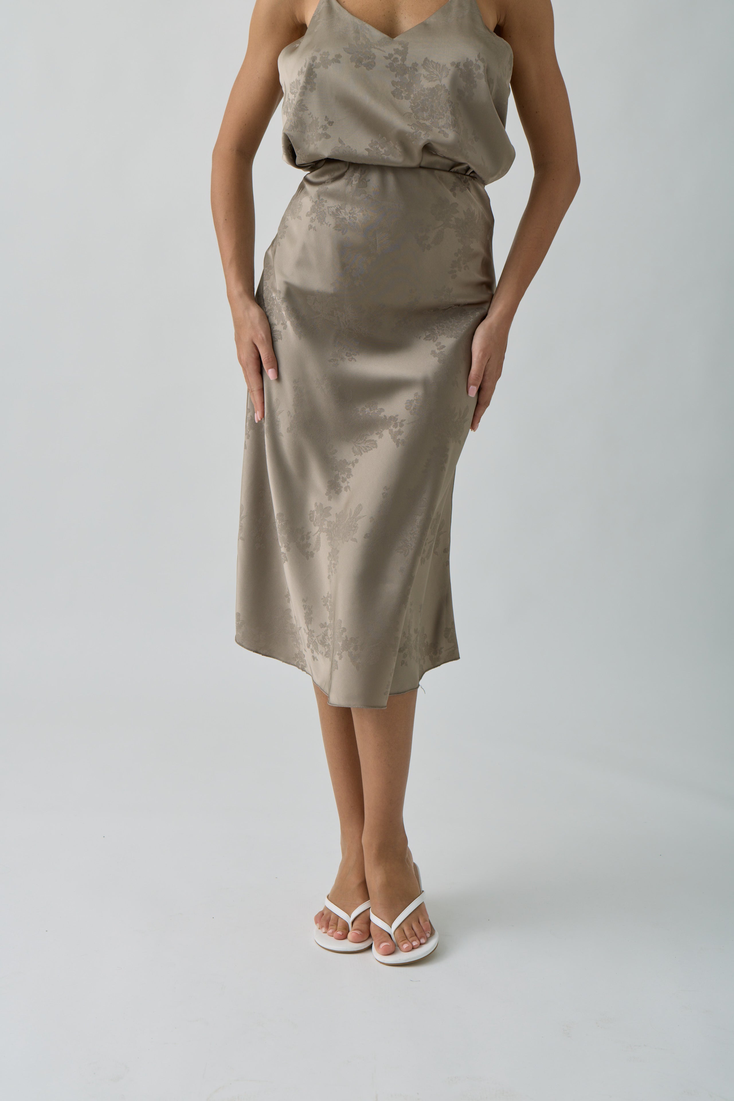 Gonna Jacquard Fango|Colore:Fango