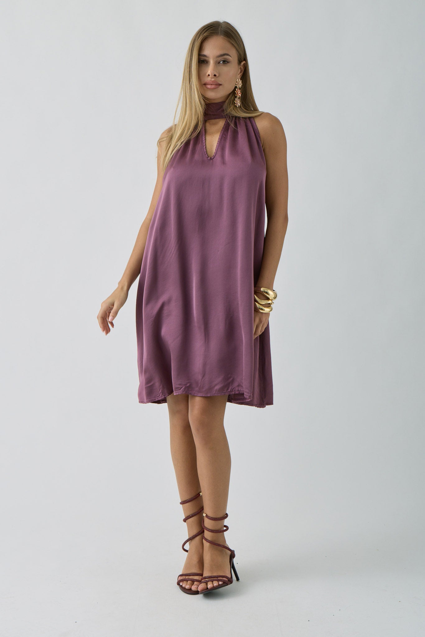 Abito Morbido Fiocco Malva|Colore:Malva