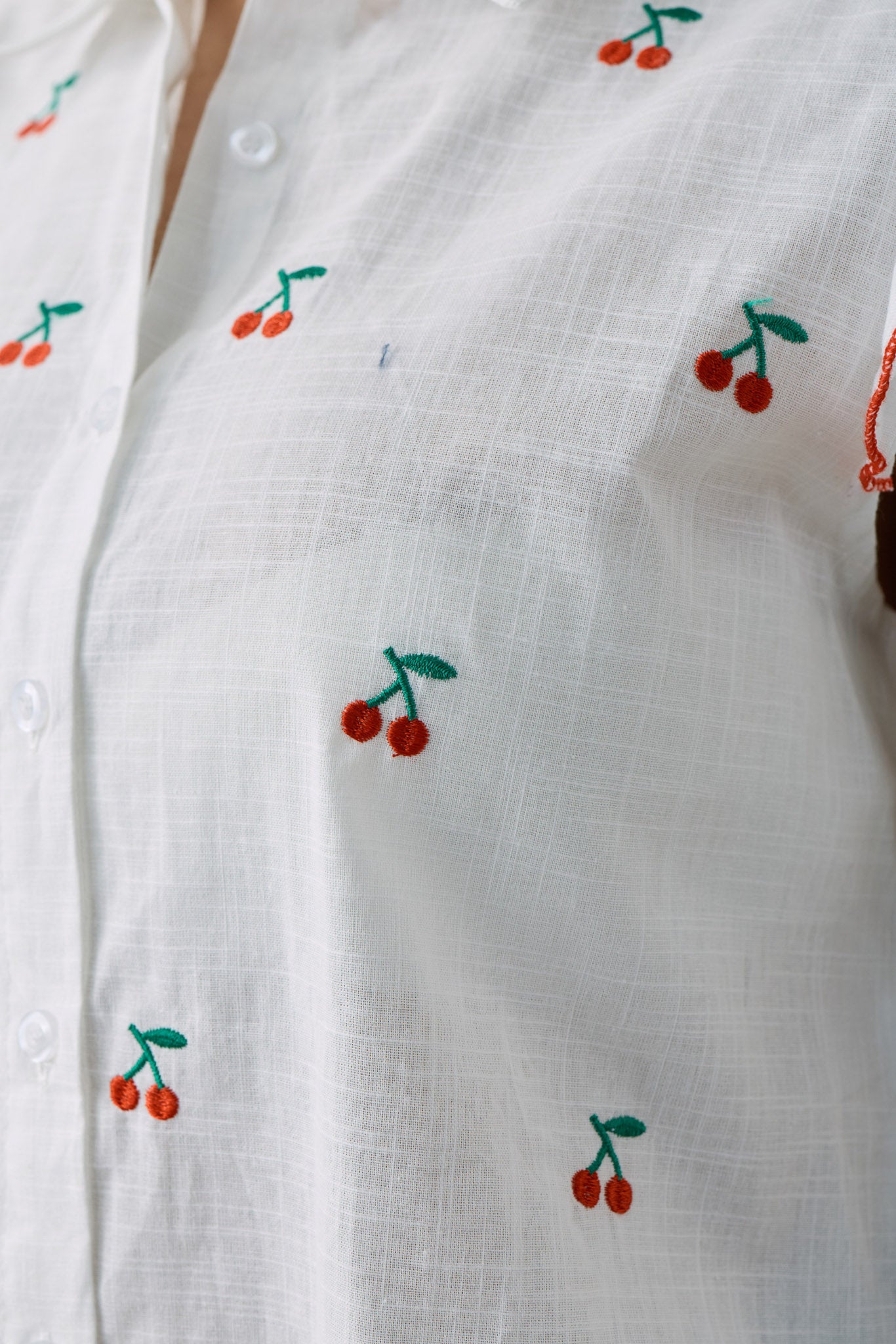 Camicia Ciliegia bianco|Colore:Bianco