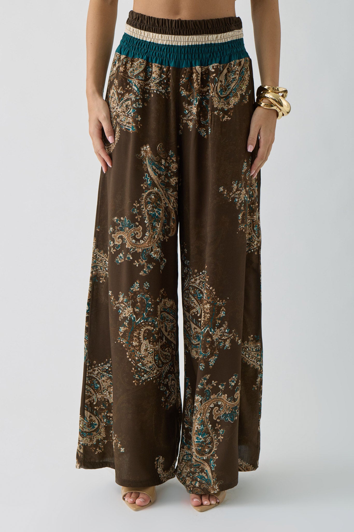 Pantalone Fantasia Cashmere Testa di moro|Colore:Testa di moro