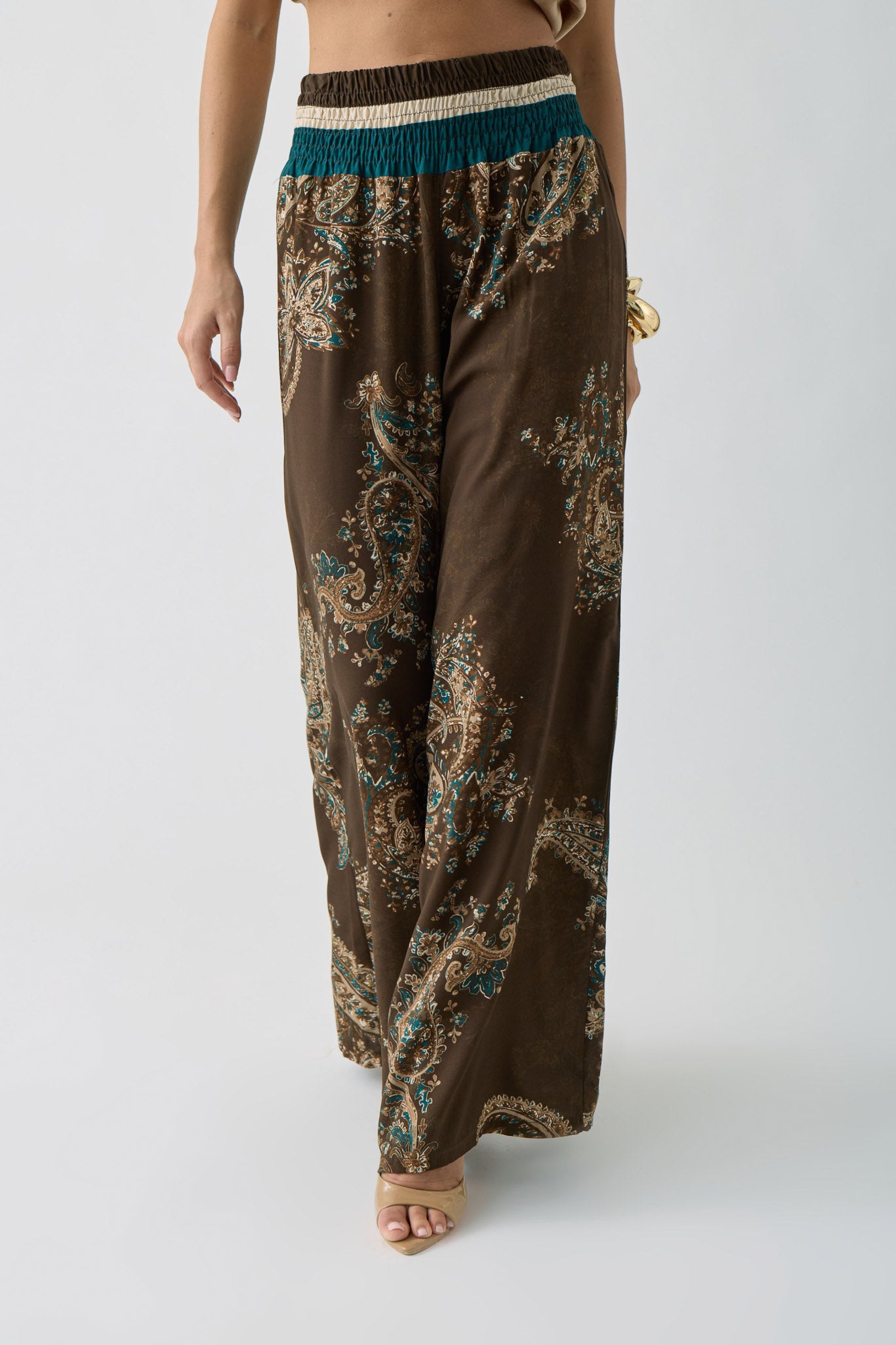Pantalone Fantasia Cashmere Testa di moro|Colore:Testa di moro