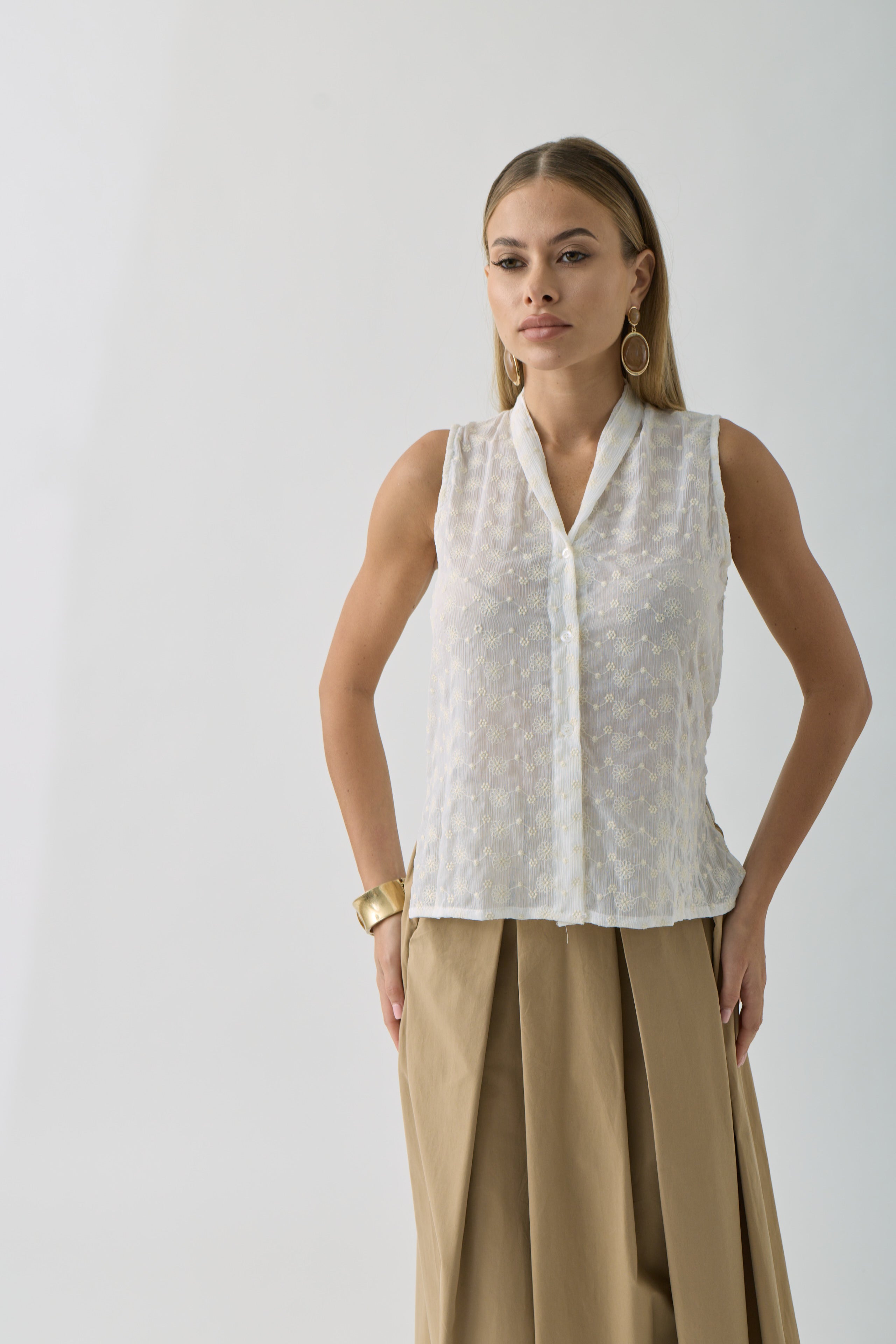 Camicia Daisy panna|Colore:Panna