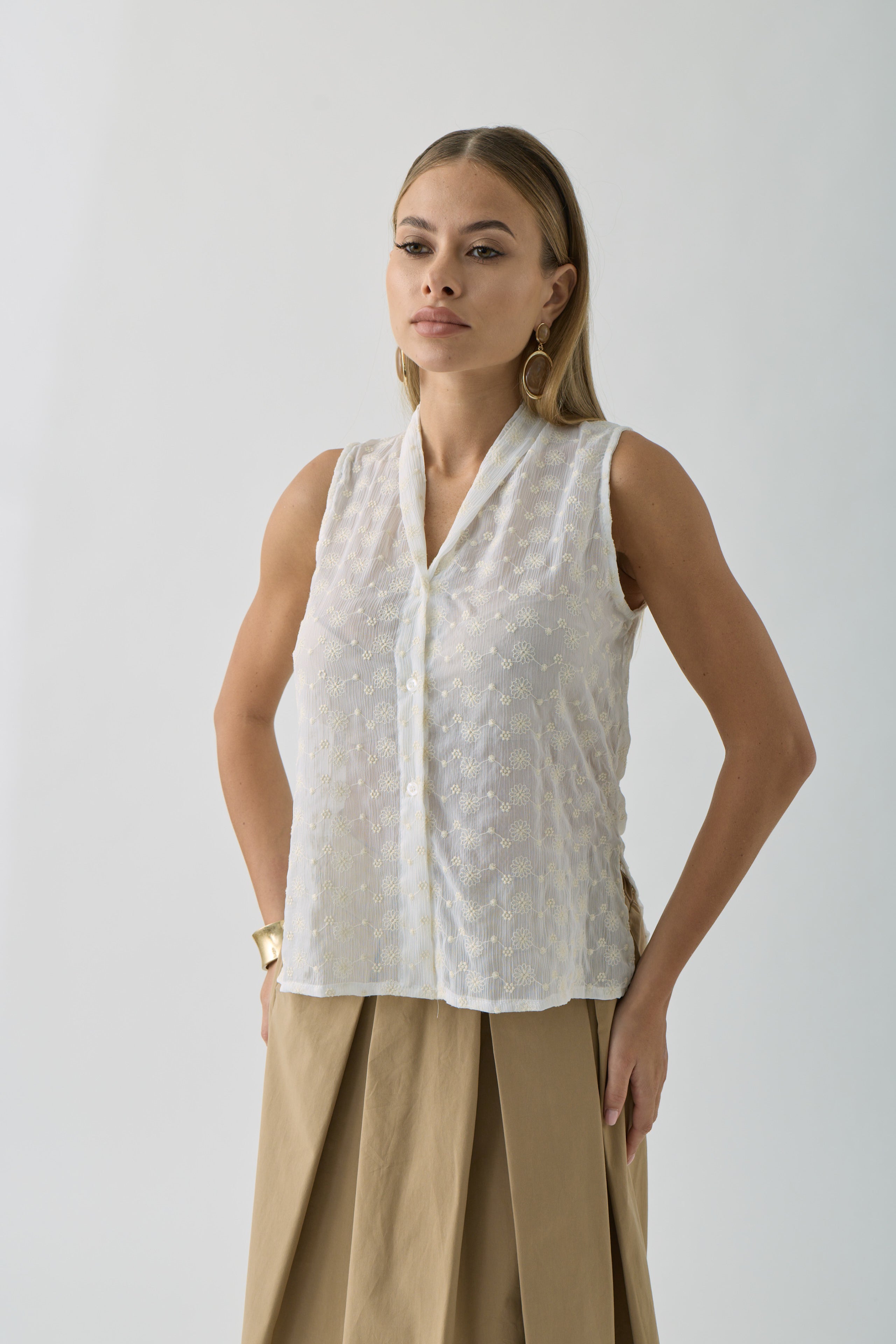 Camicia Daisy panna|Colore:Panna