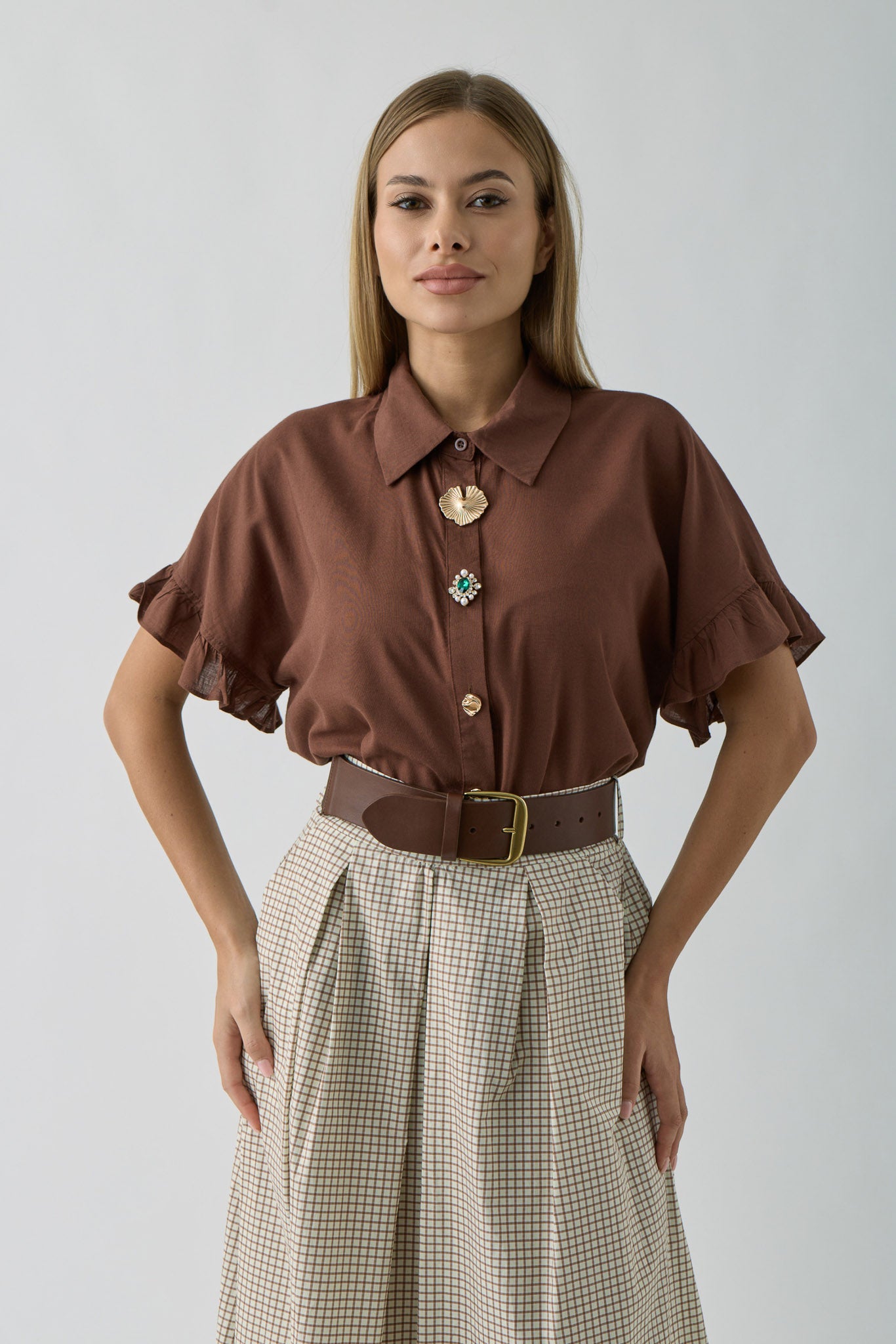 Camicia Lucy testa di moro|Colore:Testa di moro
