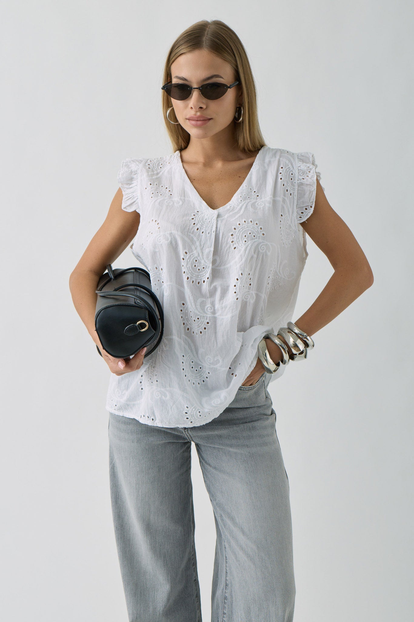 Blusa Corfu bianco|Colore:Bianco