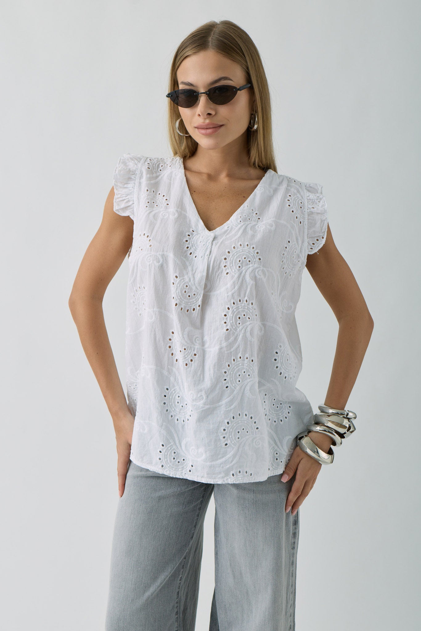 Blusa Corfu bianco|Colore:Bianco