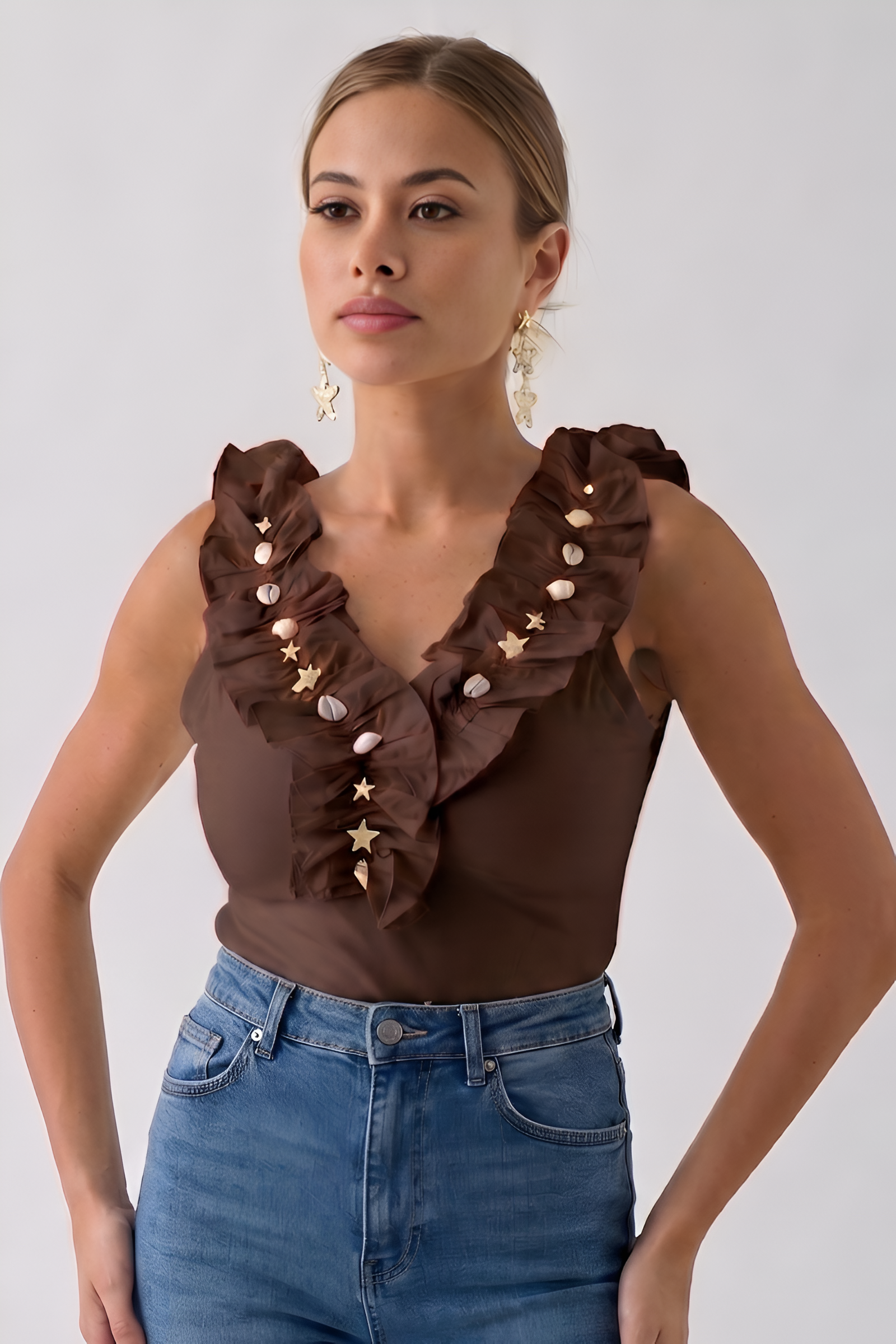 Top Conchiglie cacao|Colore:Cacao