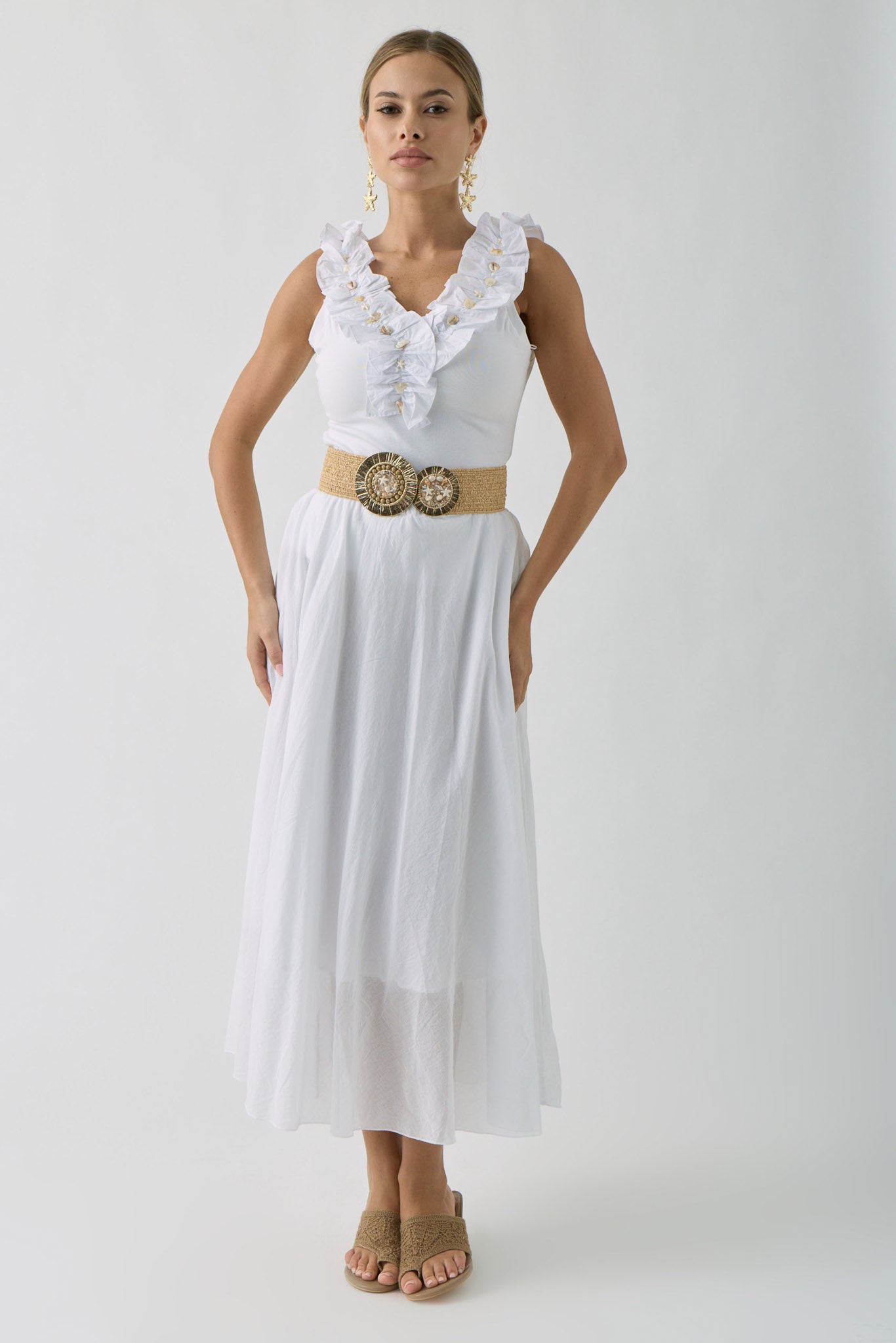 Gonna Fluida Bianco|Colore:Bianco