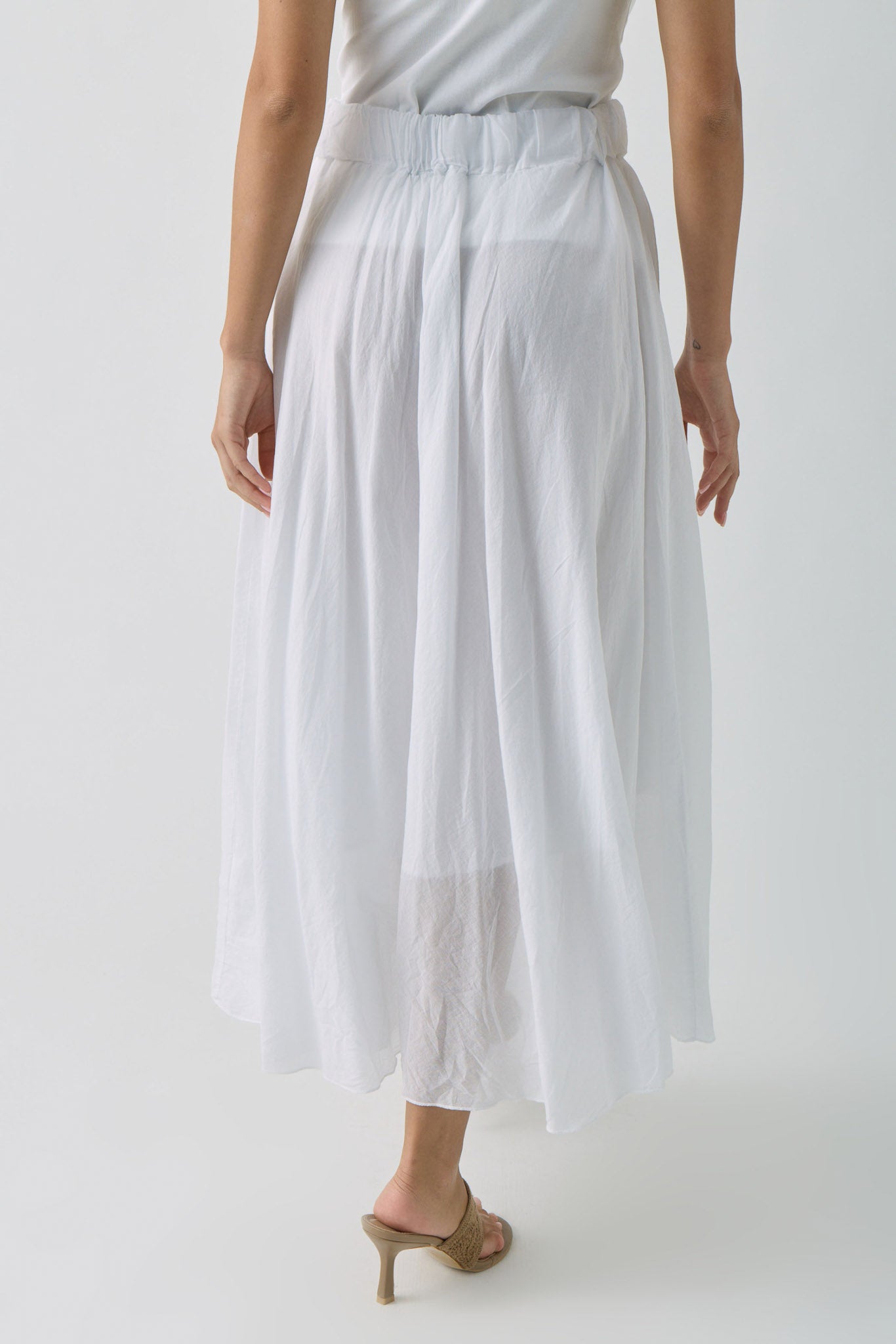 Gonna Fluida Bianco|Colore:Bianco