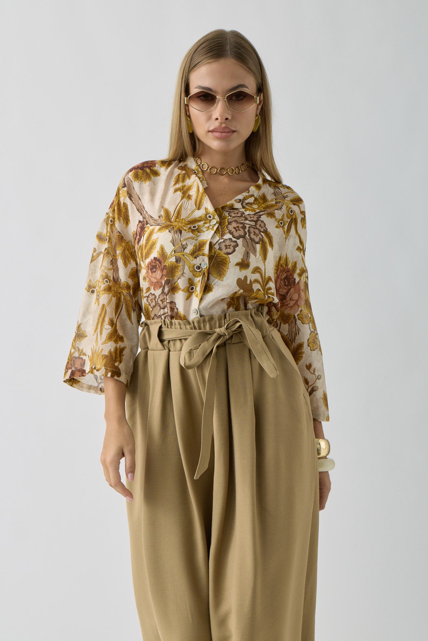 Camicia Bird Ocra|Colore:Ocra