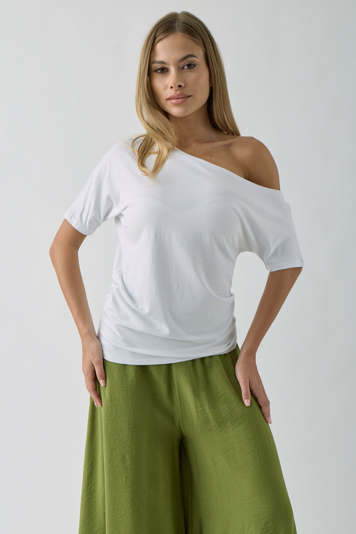Maglia Asimmetrica bianco|Colore:Bianco